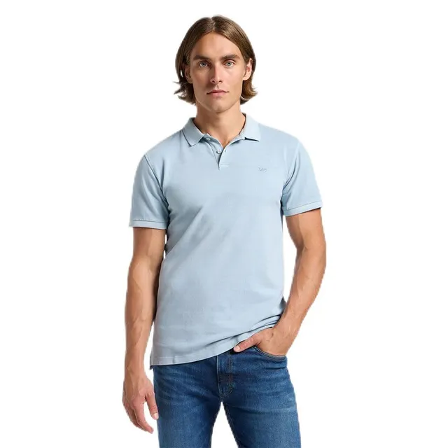 Lee Garment Dye Polo homme Gris Béton coton