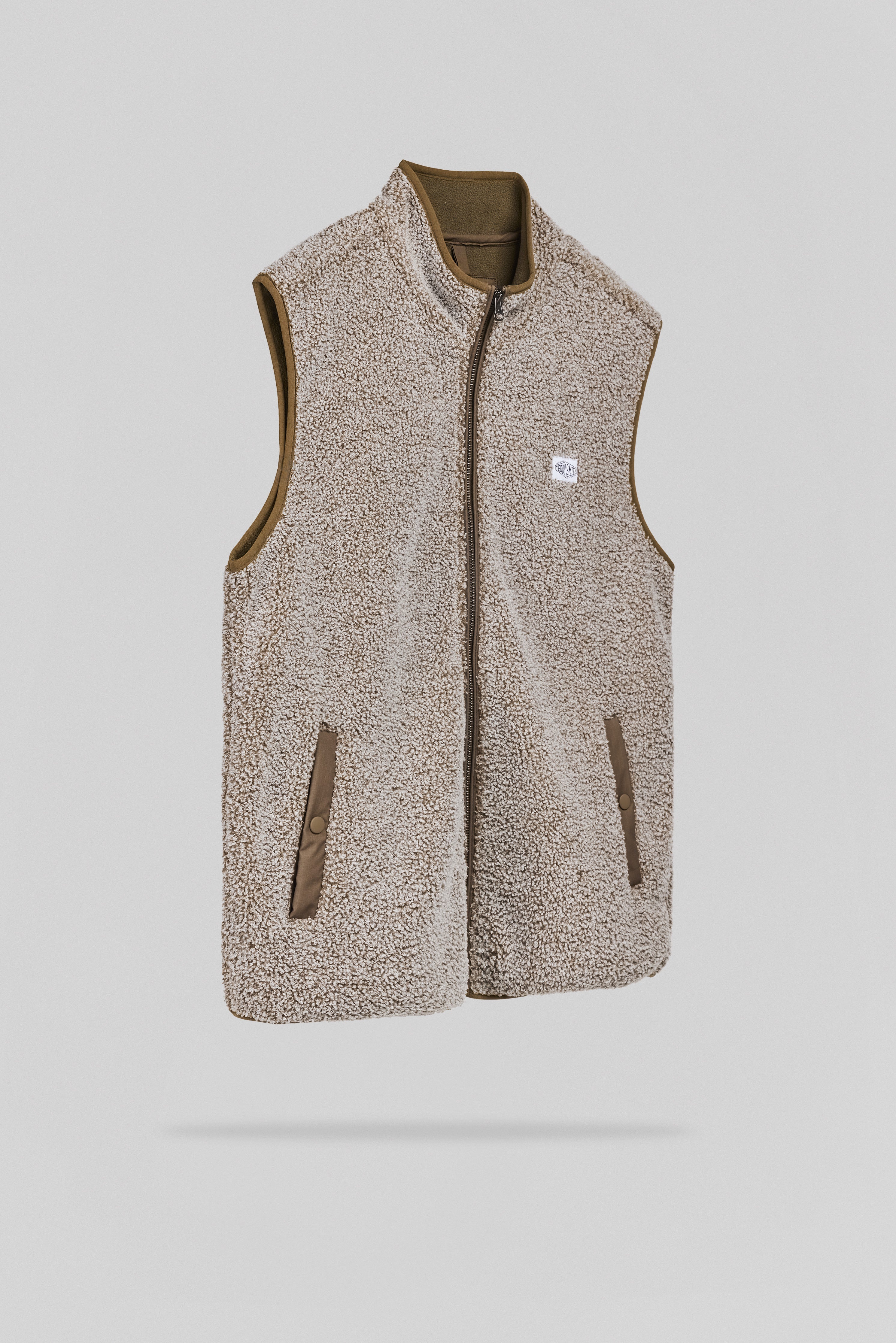 Teddy Smith B-Rody gilet sans manches cream sherpa homme