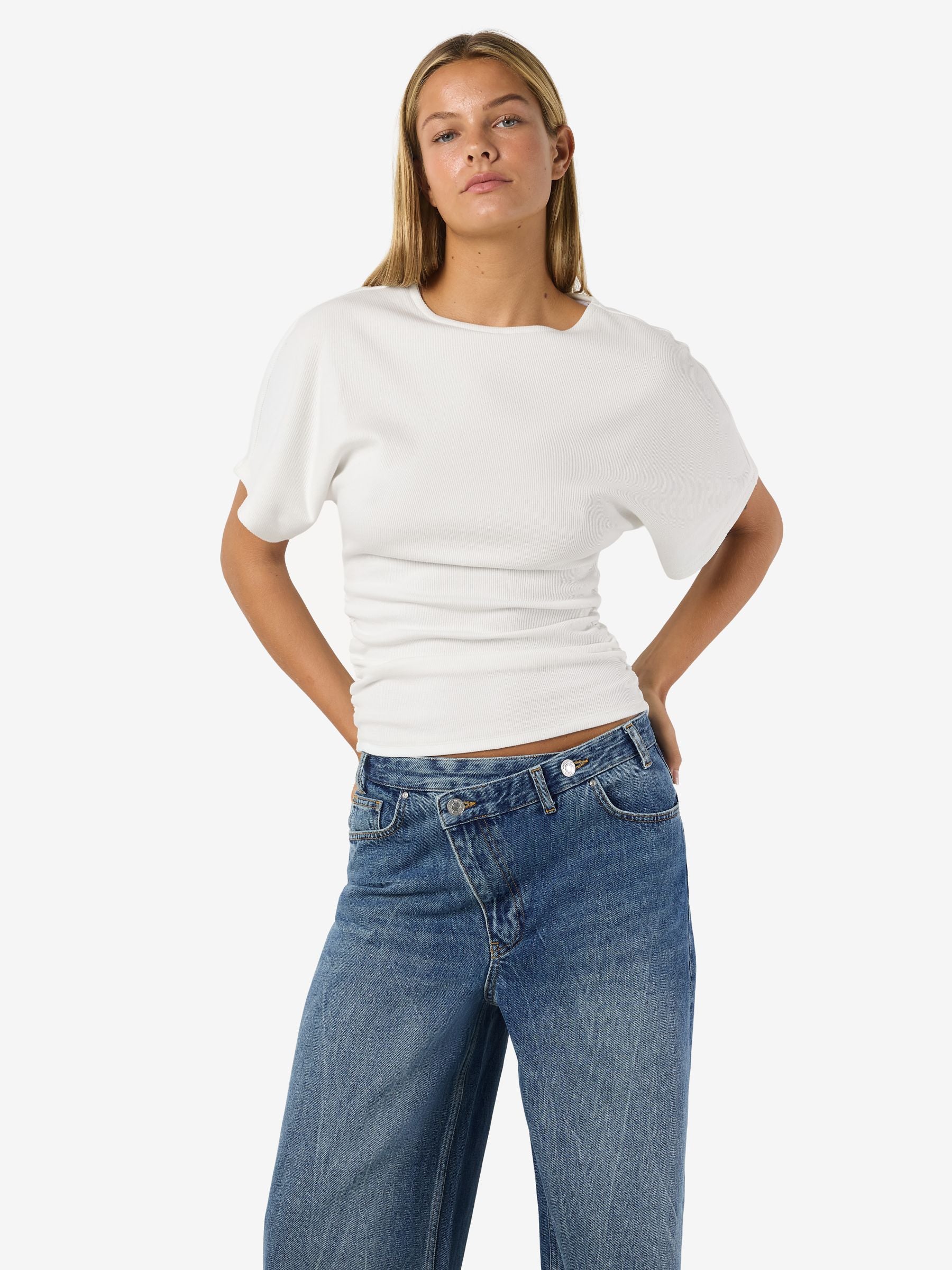 Noisy May Abbi t-shirt froncé coton bio