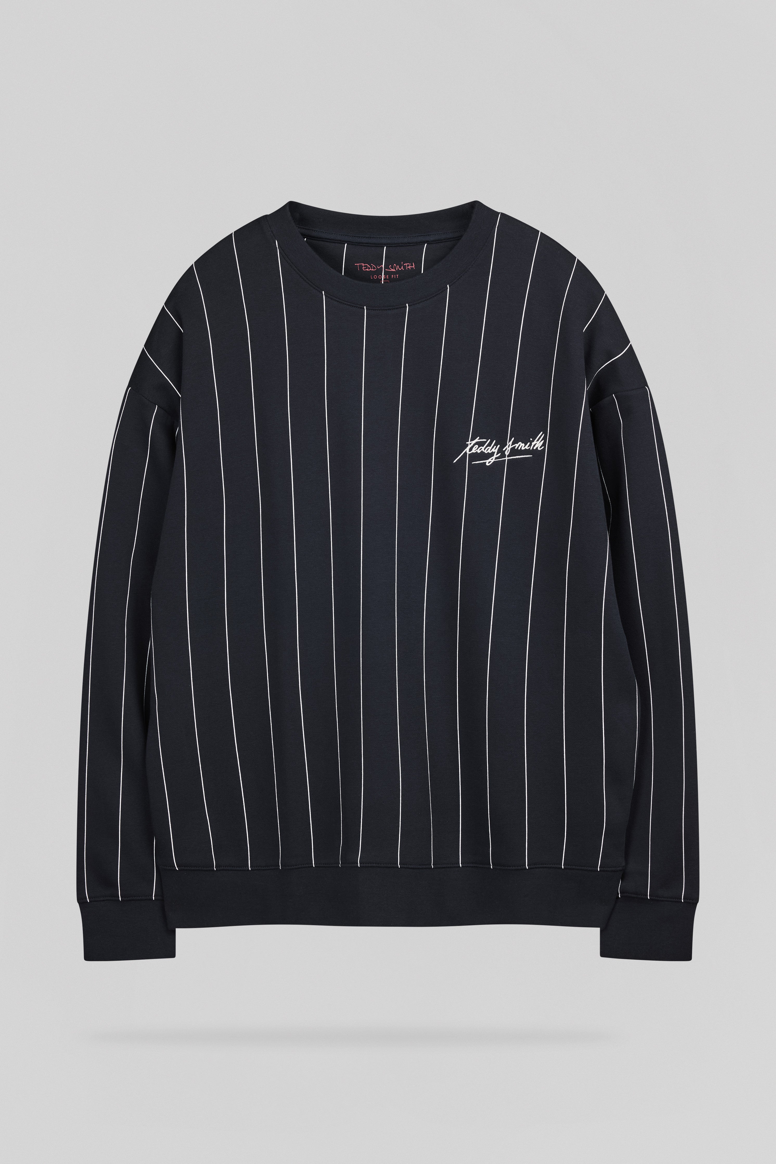 Teddy Smith S-April RC sweat rayé dark navy