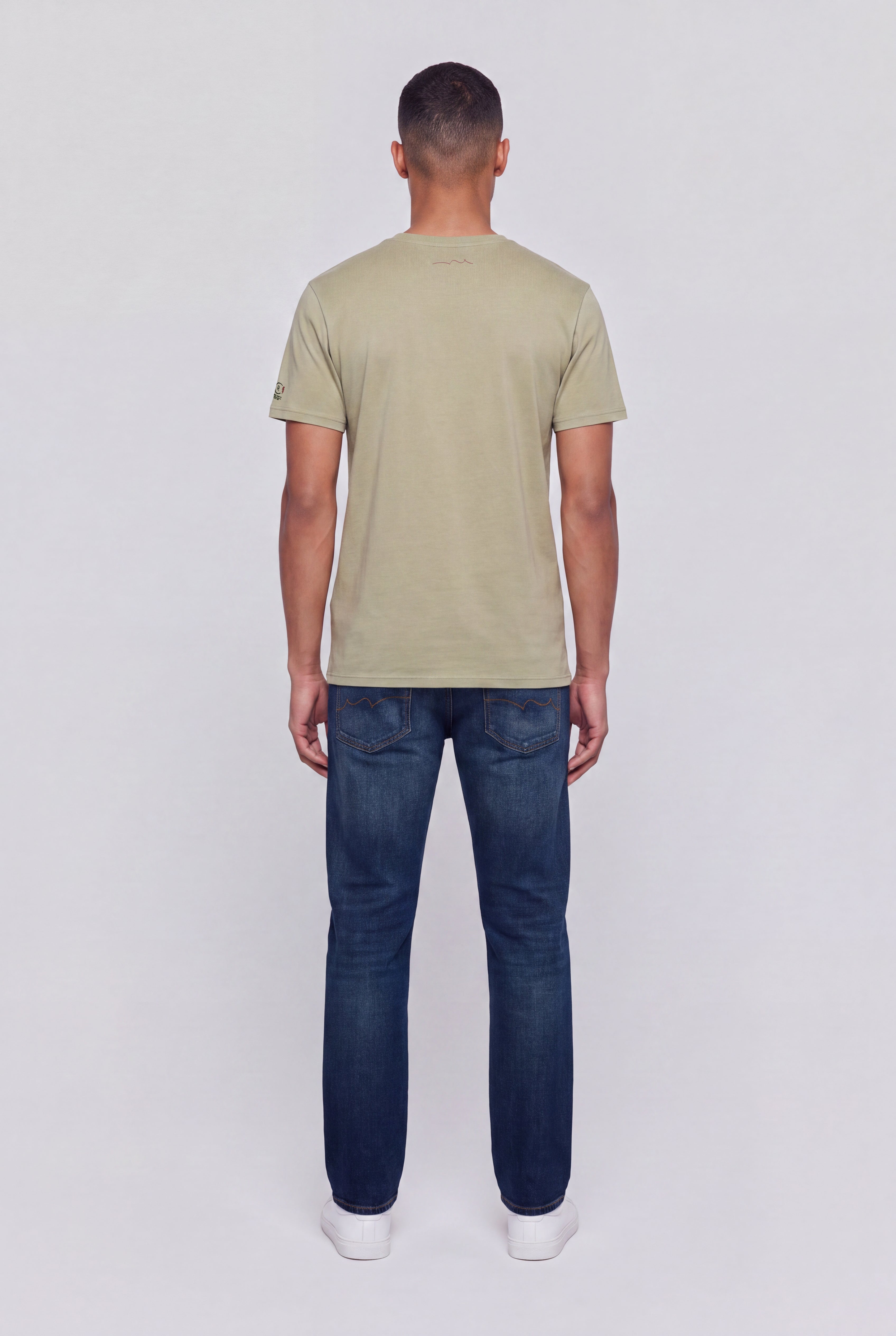 Teddy Smith T-Carso MC Bleach Kaki t-shirt moto coton