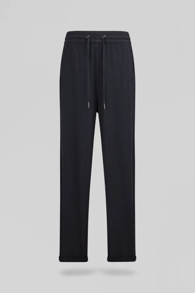 Teddy Smith Seersucke pantalon slim dark navy