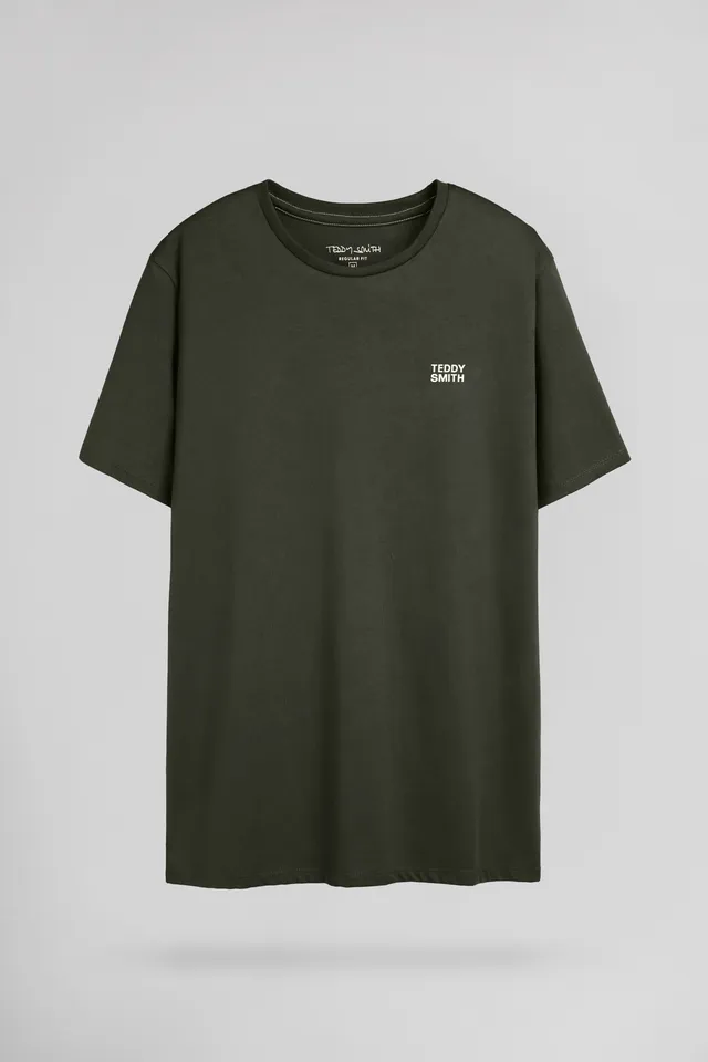 Teddy Smith The Tee 1 MC t-shirt kaki coton col rond
