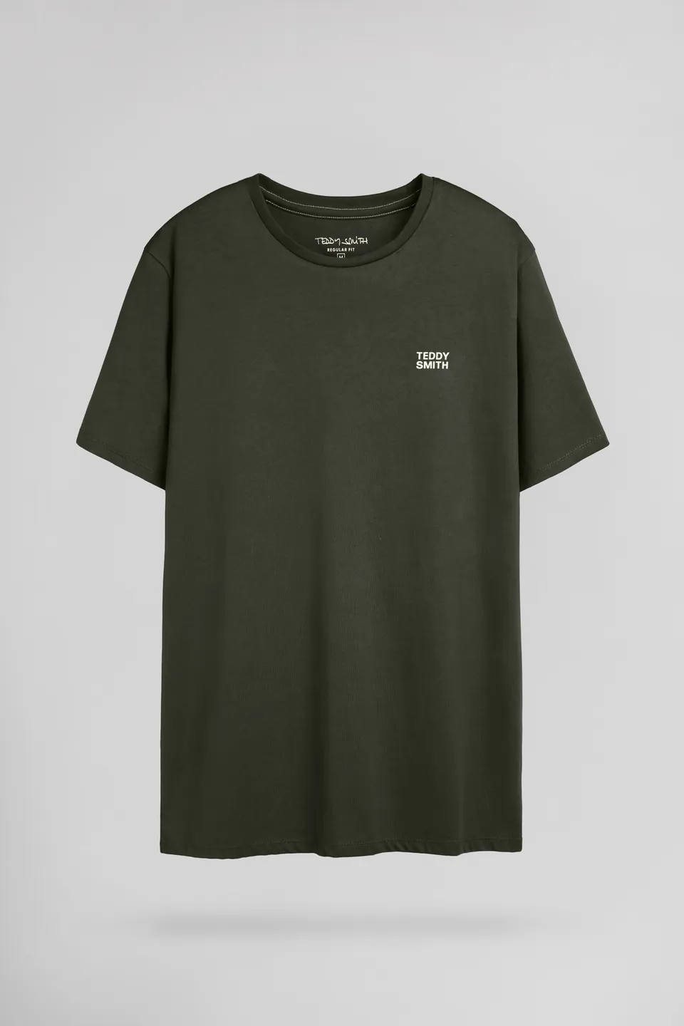 Teddy Smith The Tee 1 MC t-shirt kaki coton col rond