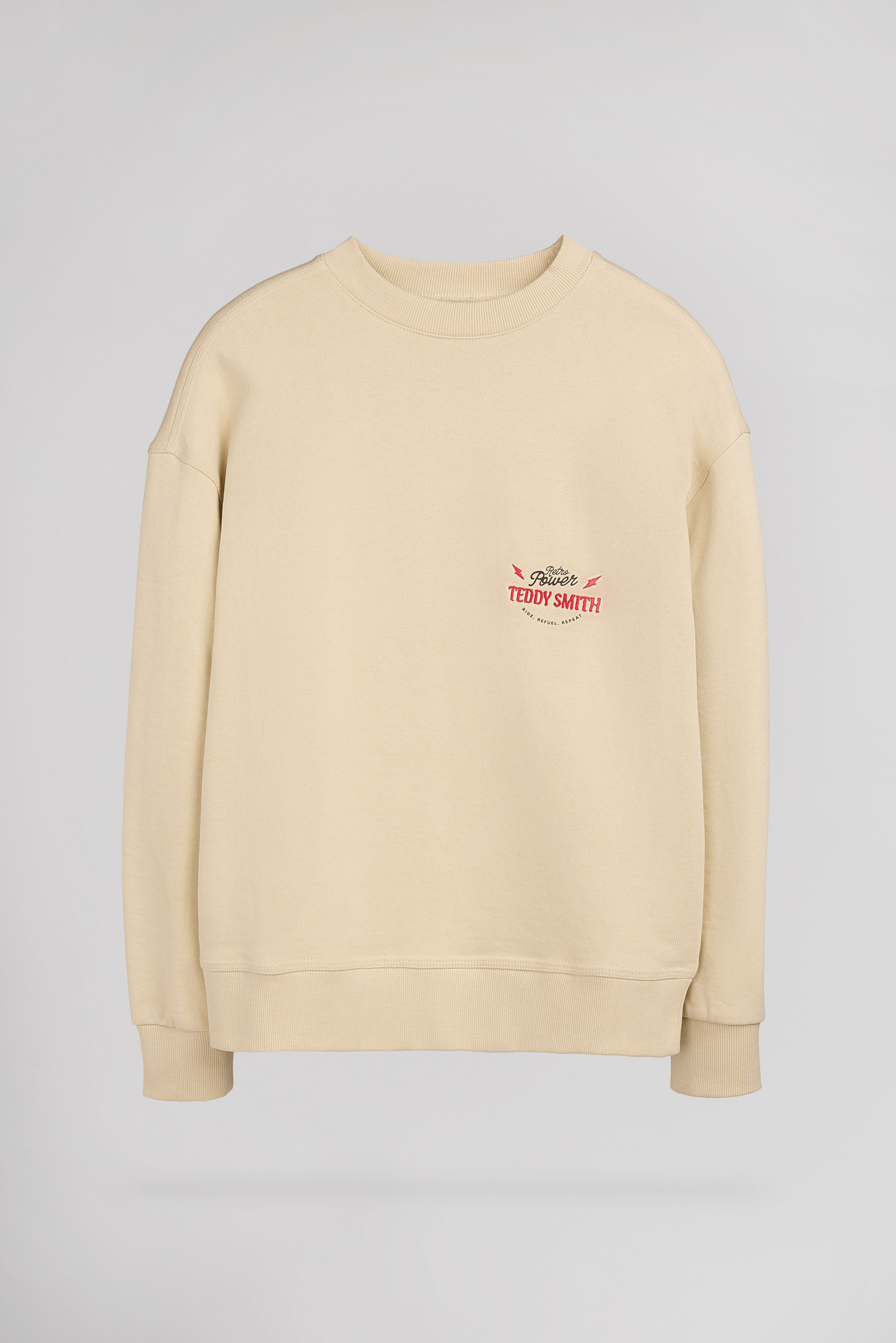 Teddy Smith S-Asha RC JR sweat enfant Beige Clair molleton