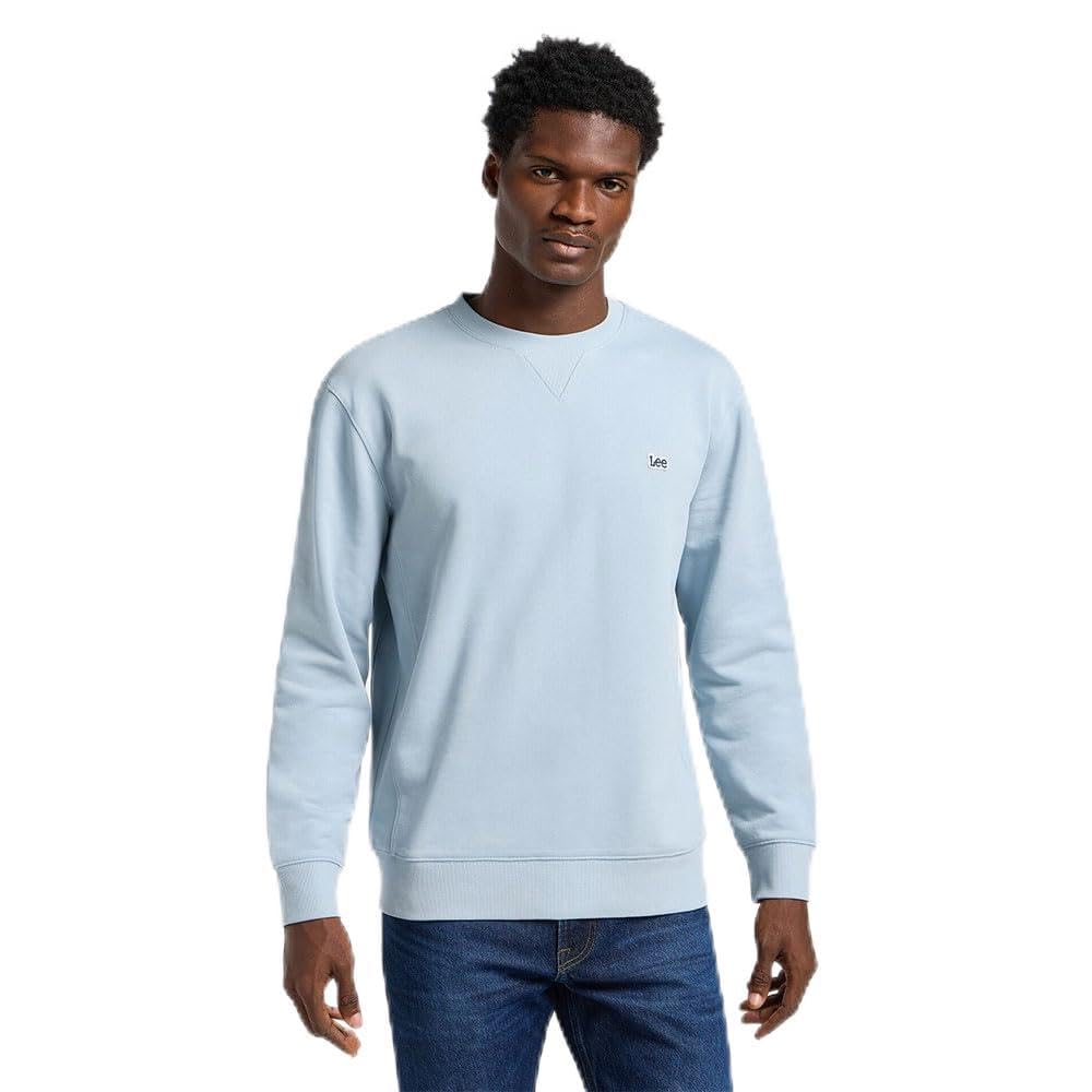 Lee Patch Crew sweat homme Jade Forest col rond coton
