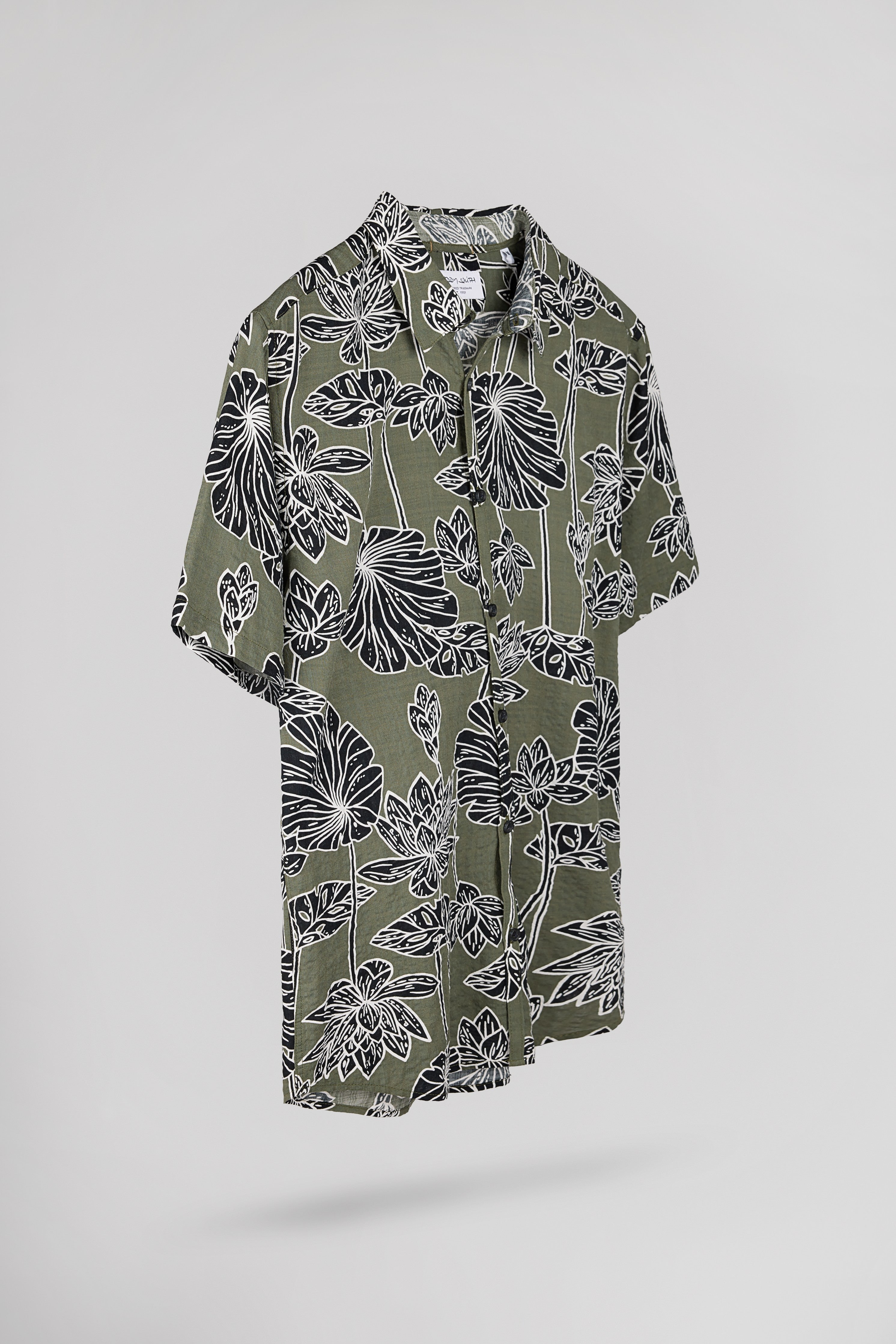Teddy Smith C-Dixon MC Chemise Kaki Homme Fleurs