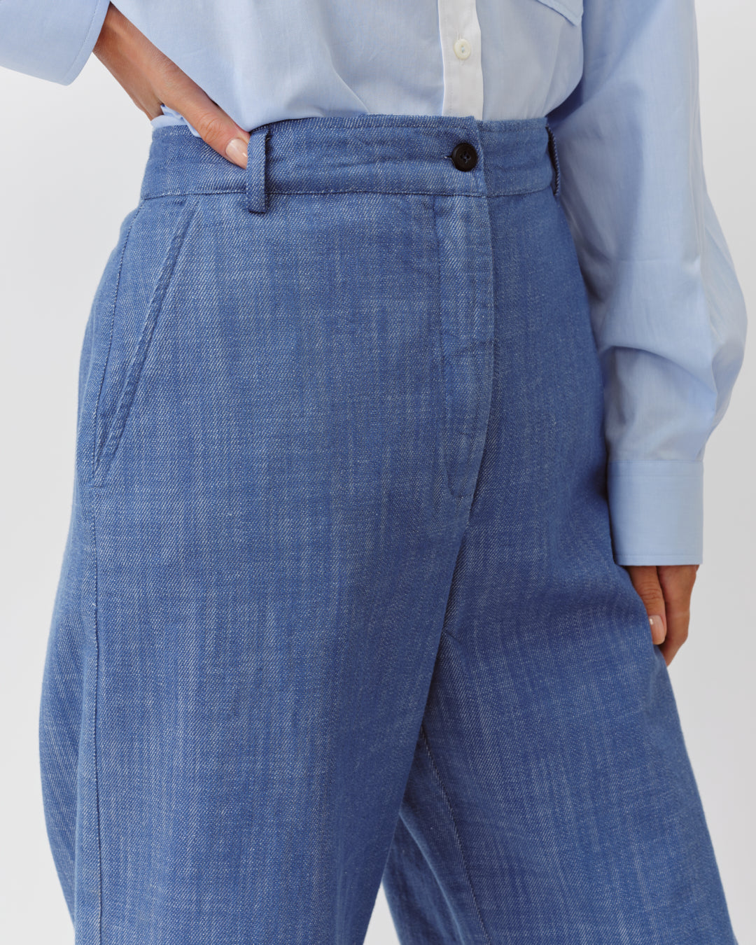 DIEGA Bilbao bermuda droit bleu longueur genou