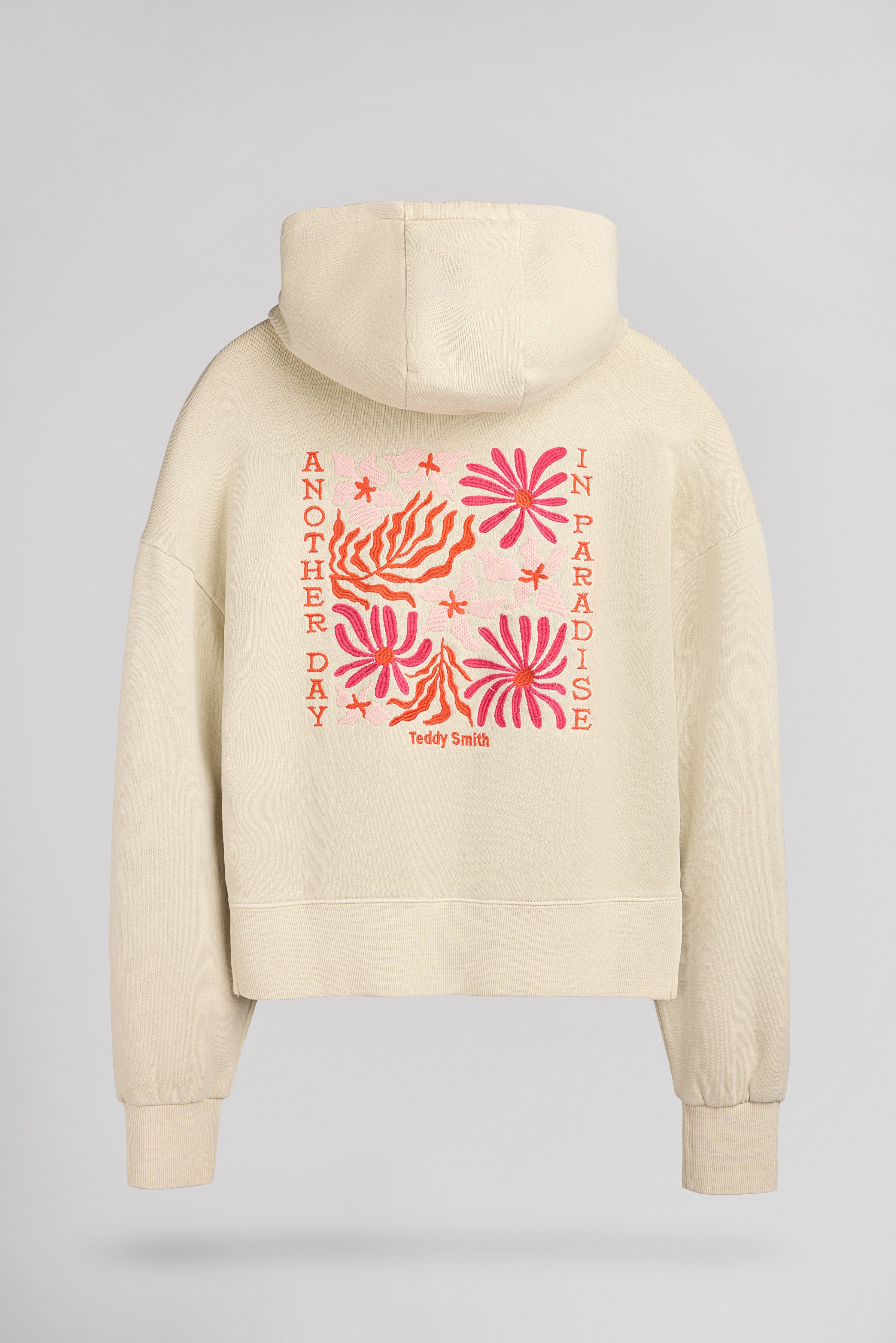 TEDDY SMITH S-WALLOU JR sweat grège fille capuche