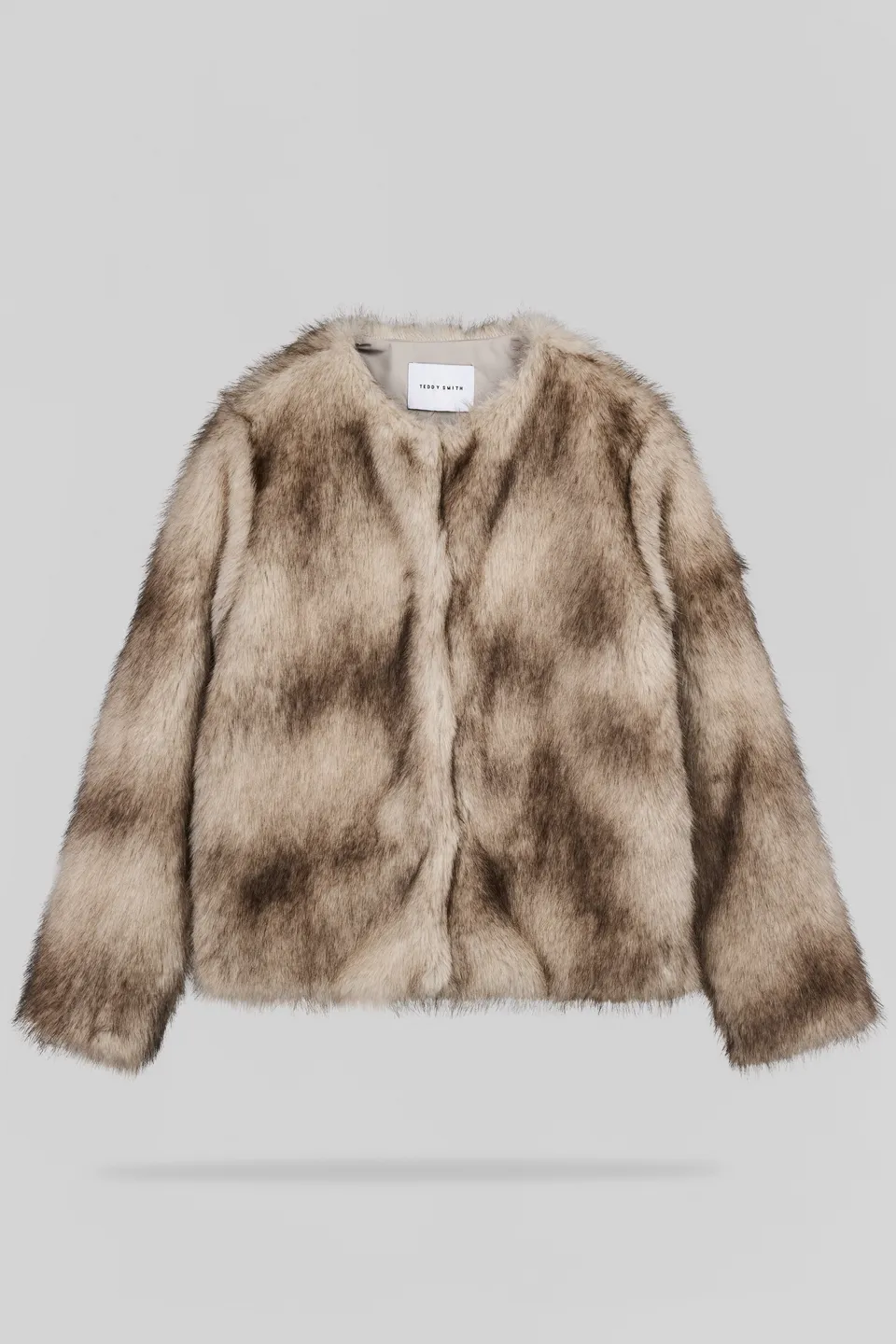 Teddy Smith M-Valou manteau fausse fourrure ivoire doublé