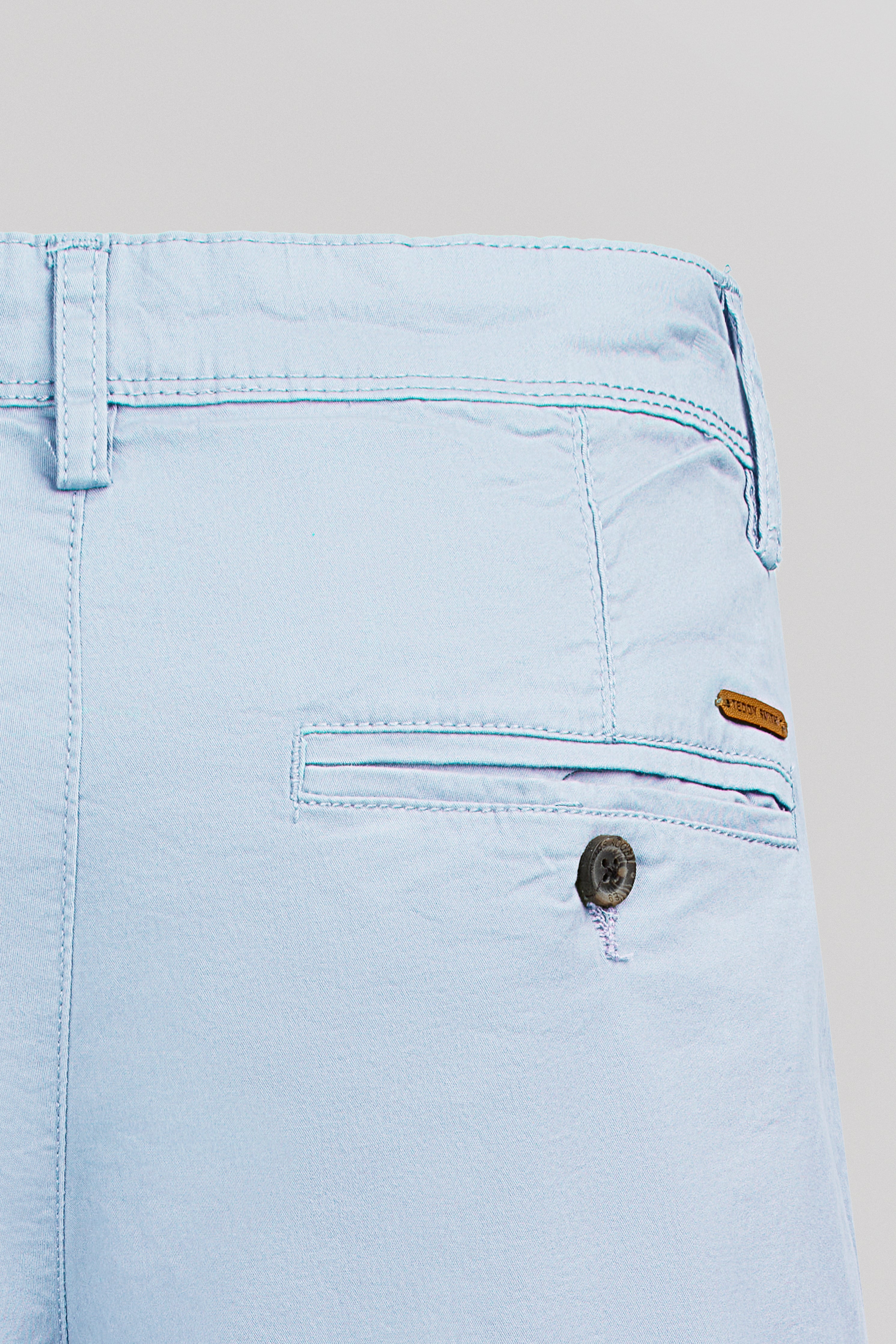 Teddy Smith Chino Pastel Blue short homme bleu coton