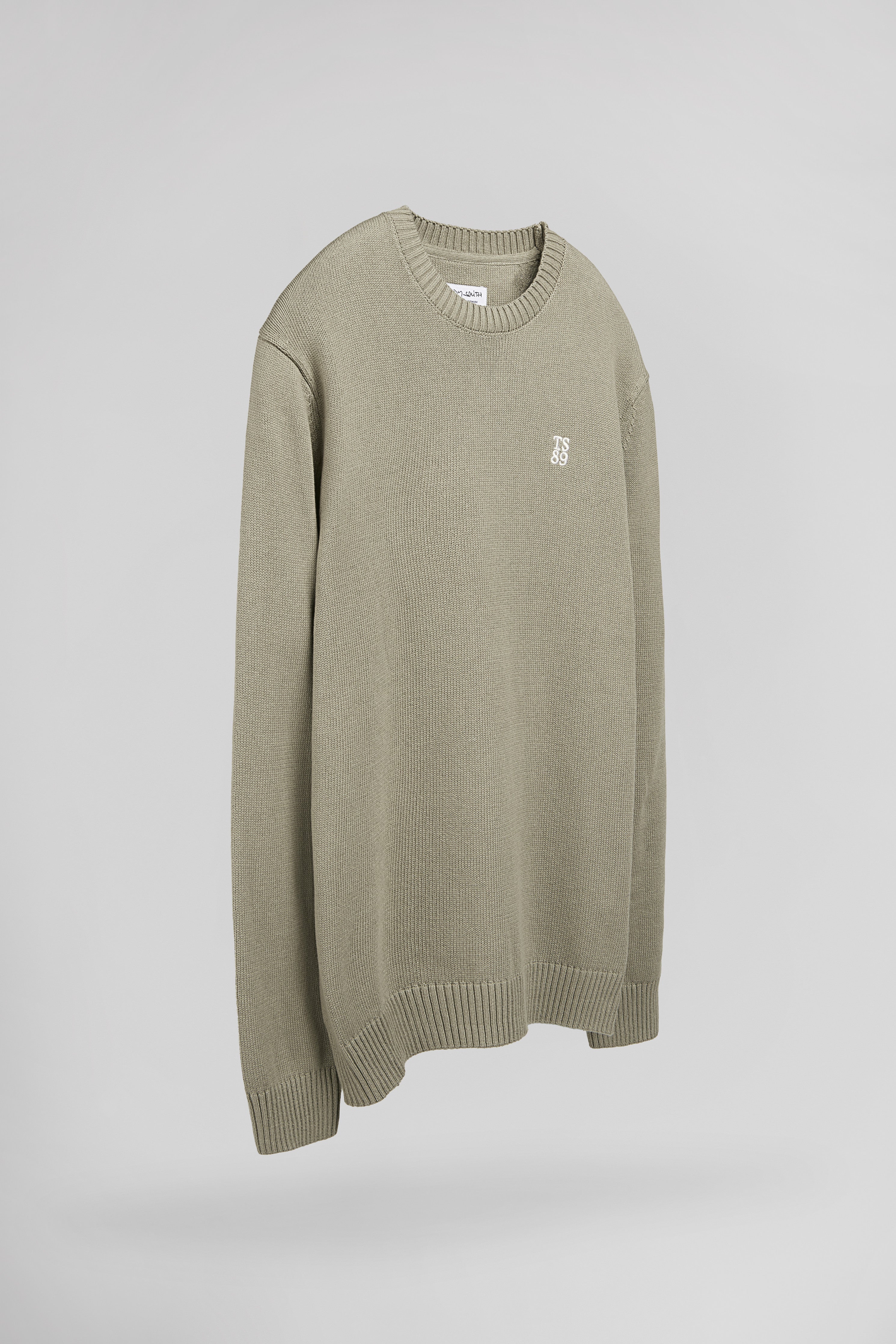 Teddy Smith P-Jimmy pull coton col rond bleach kaki