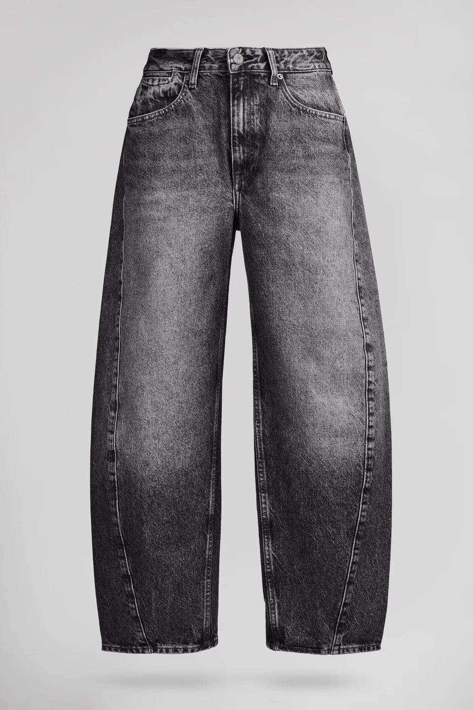 Teddy Smith Bea Black Used jean barrel femme coton