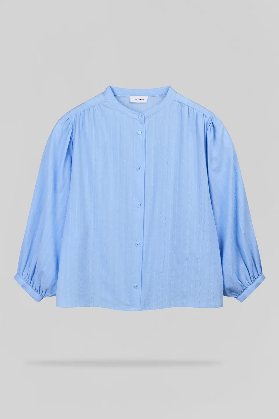 TEDDY SMITH C-APOLINE ML chemise bleu ciel coton ample