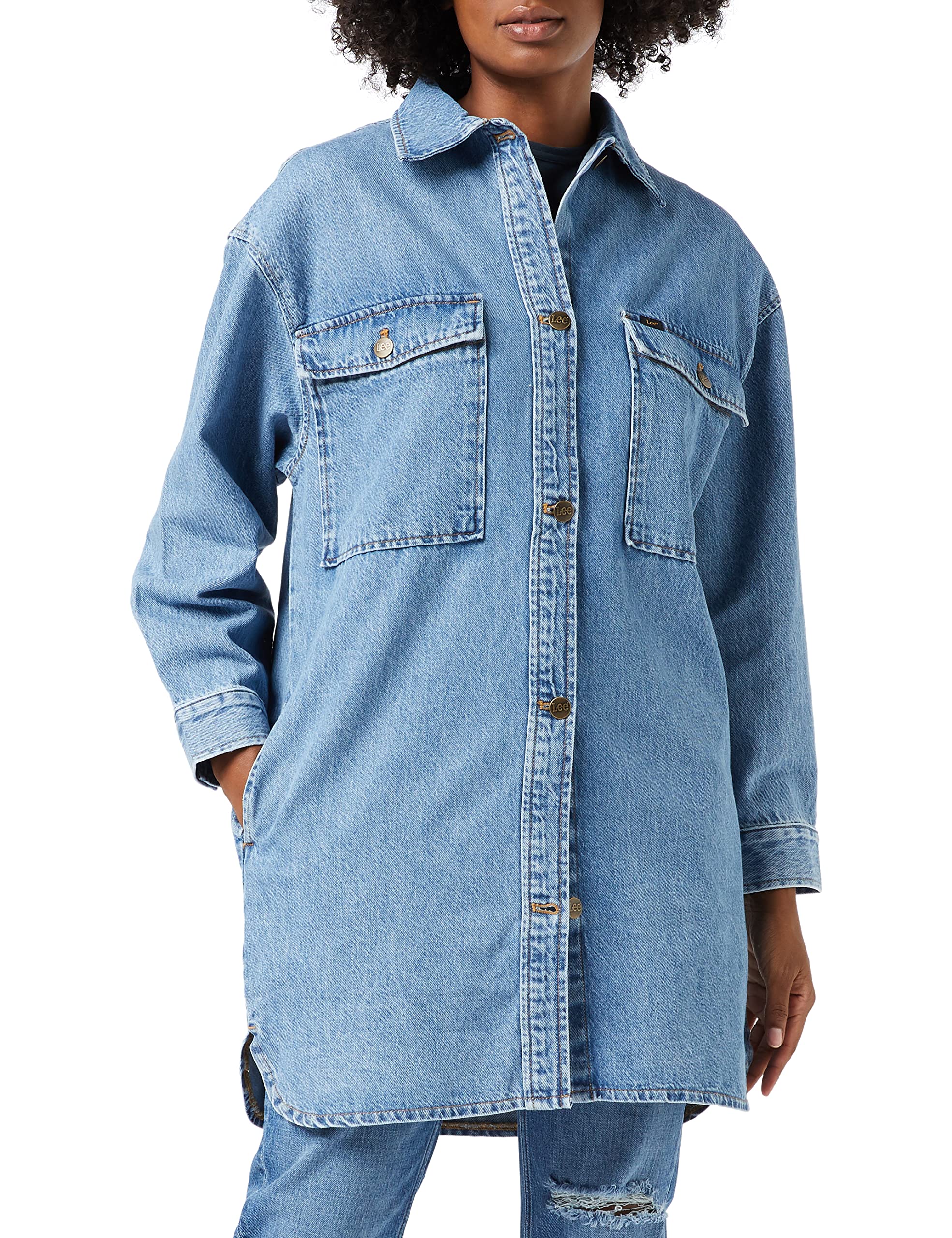 Lee Elongated Overshirt surchemise femme coupe longue