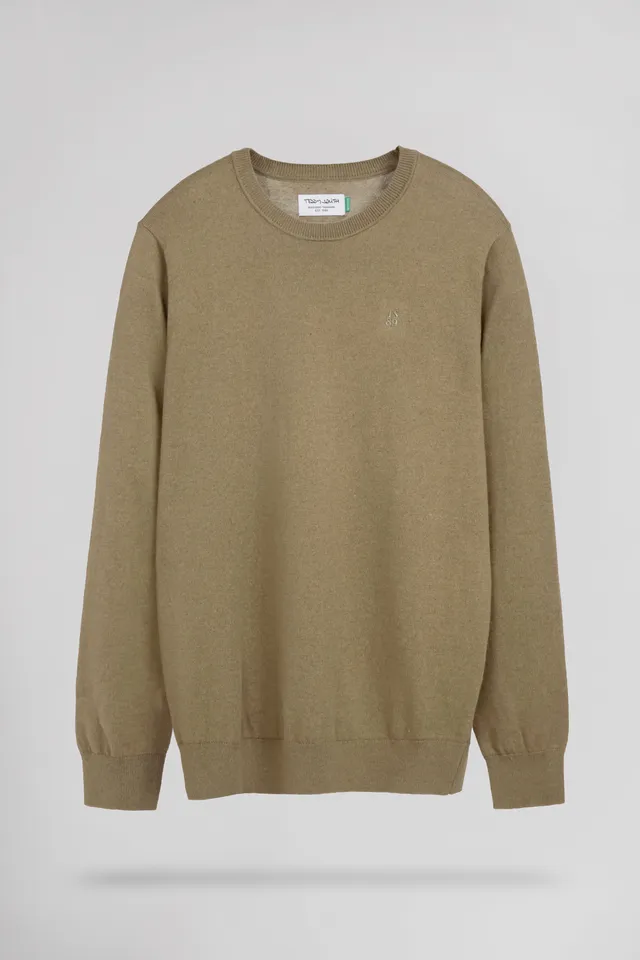 Teddy Smith P-Martino pull ajusté beige col rond