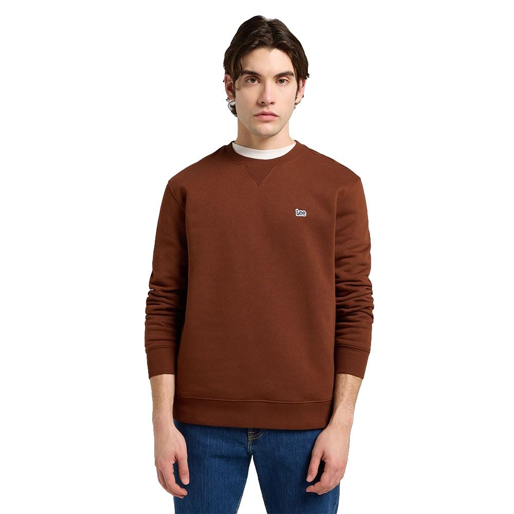 Lee Patch Crew sweat homme Jade Forest col rond coton