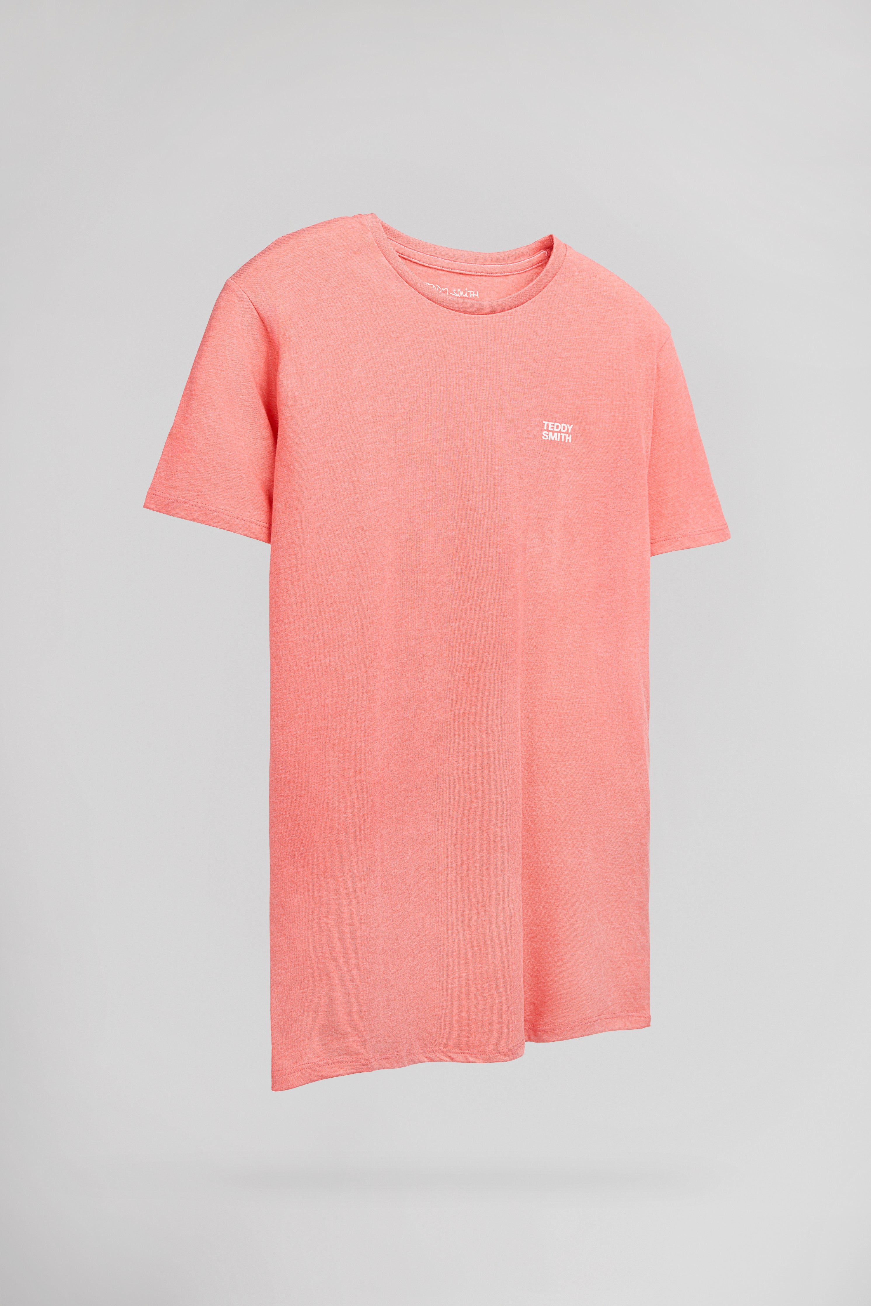 Teddy Smith The Tee 1 MC t-shirt corail chiné col rond