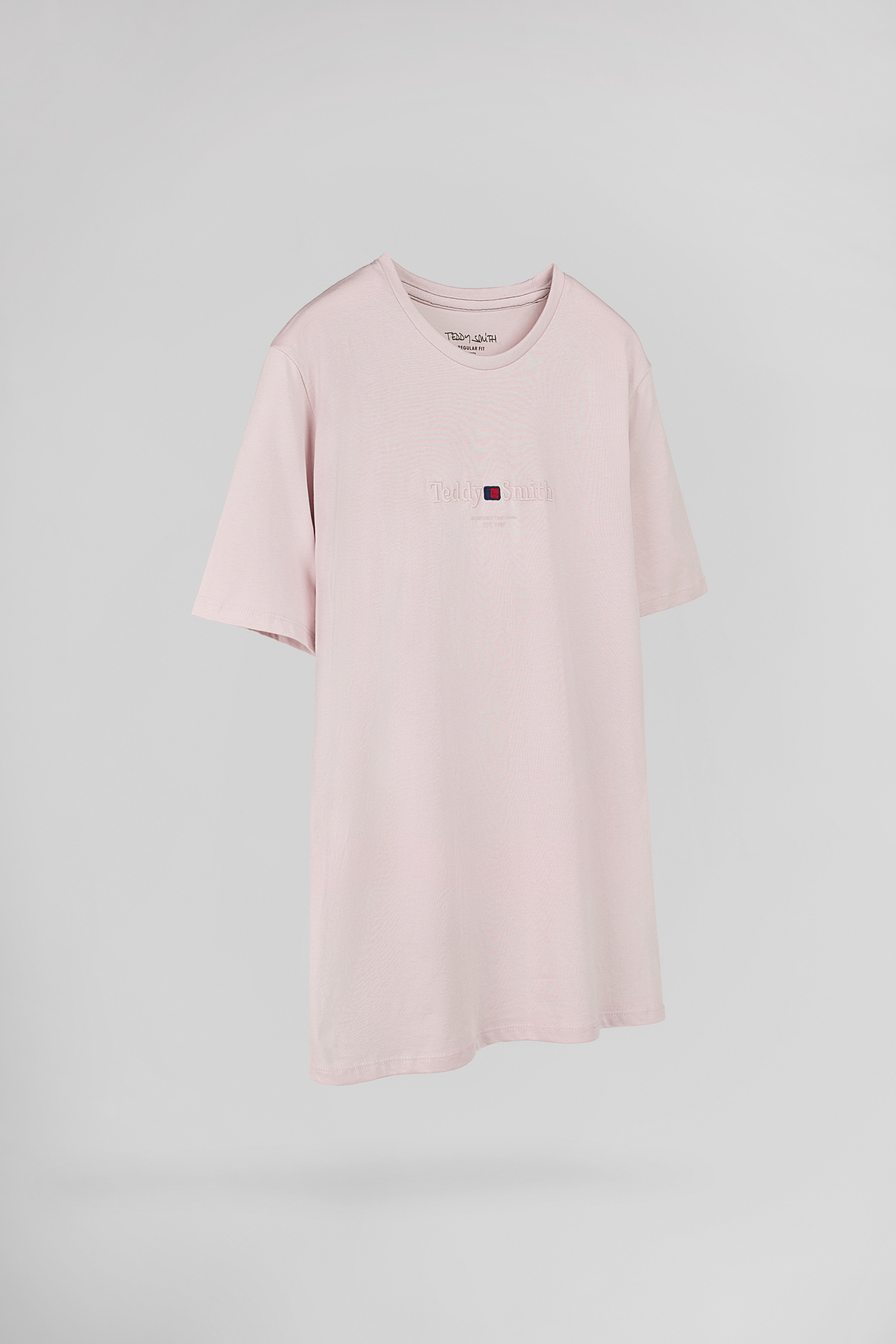 Teddy Smith T-Jim t-shirt homme rose quartz coton
