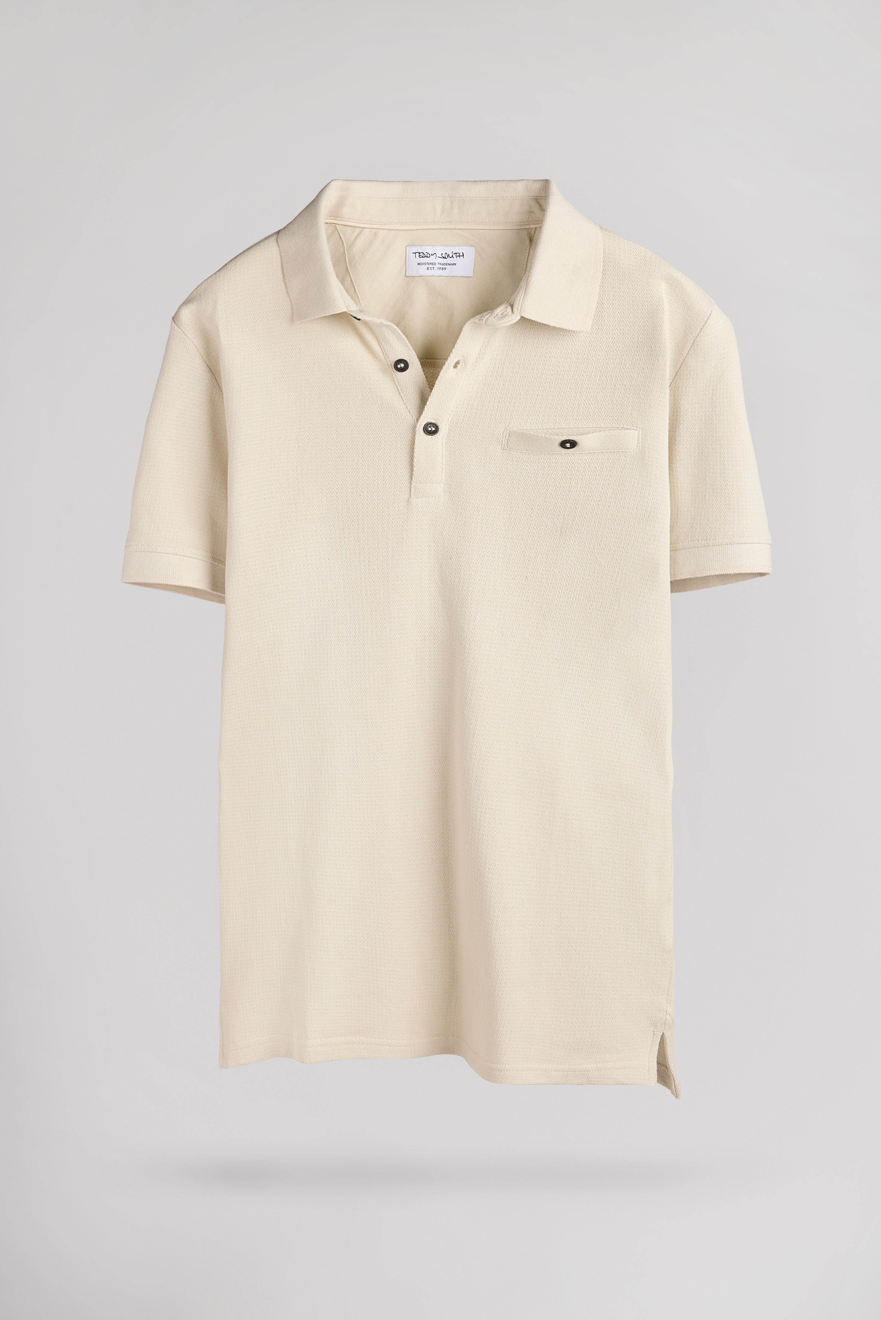 Teddy Smith P-Wesley MC polo crème coton poche