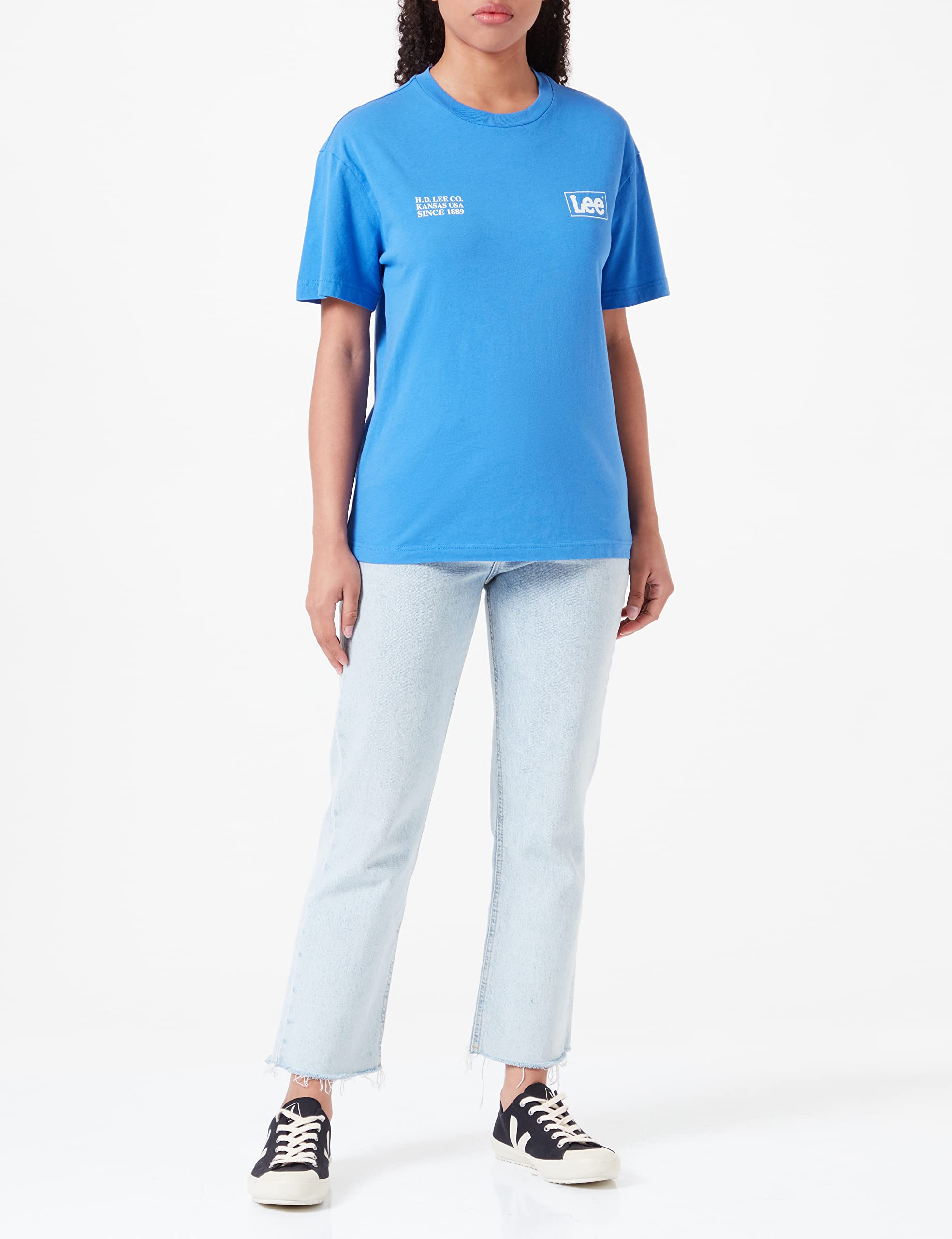 Lee Relaxed Crew t-shirt femme bleu taille L