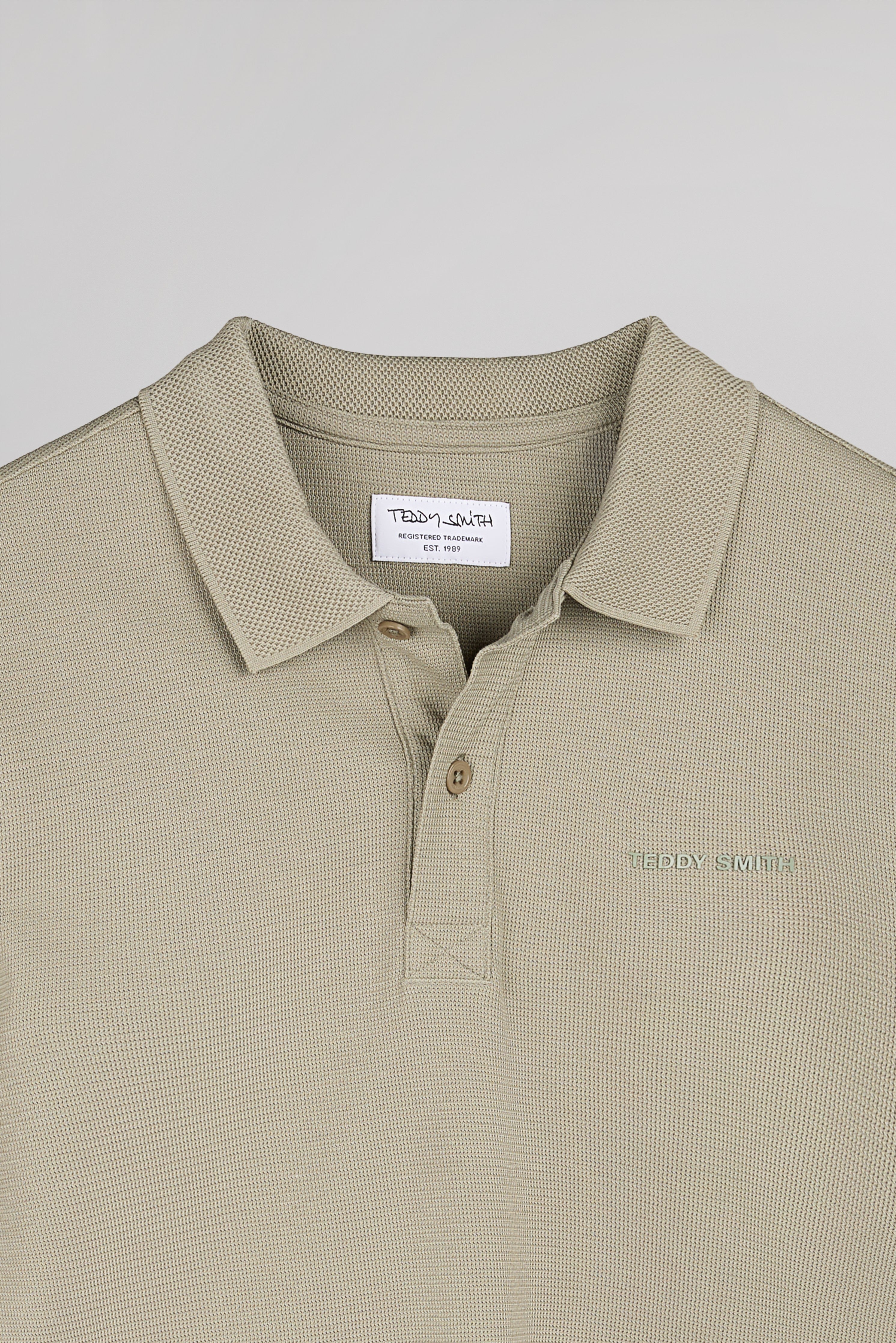 Teddy Smith P-Joel MC polo kaki jersey lourd