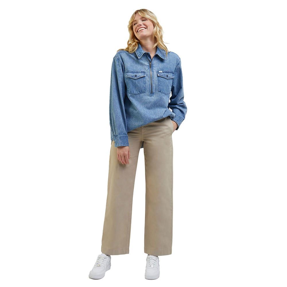 Lee Popover Blues t-shirt femme zippé M