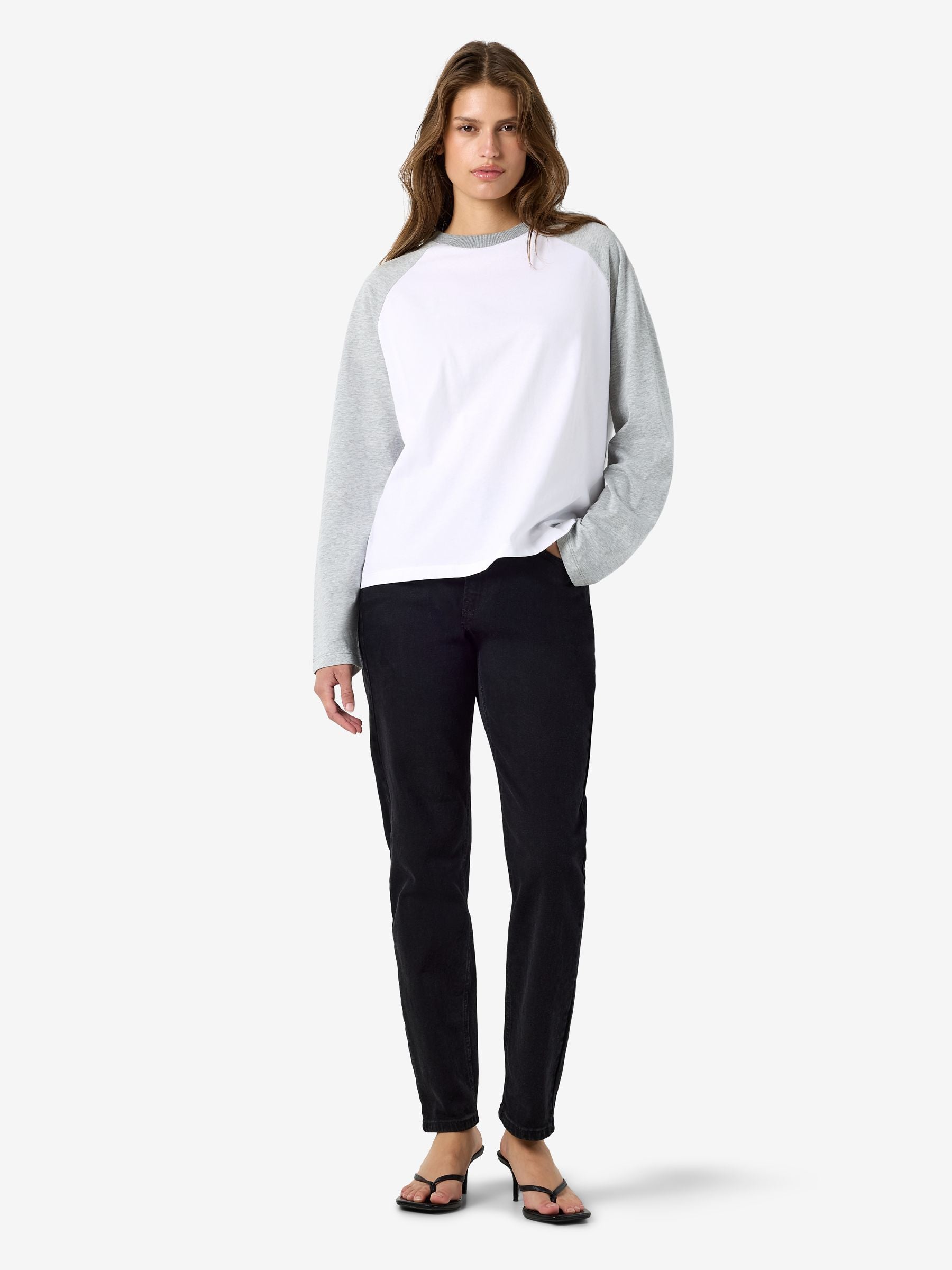 Noisy May top manches longues col rond colorblock