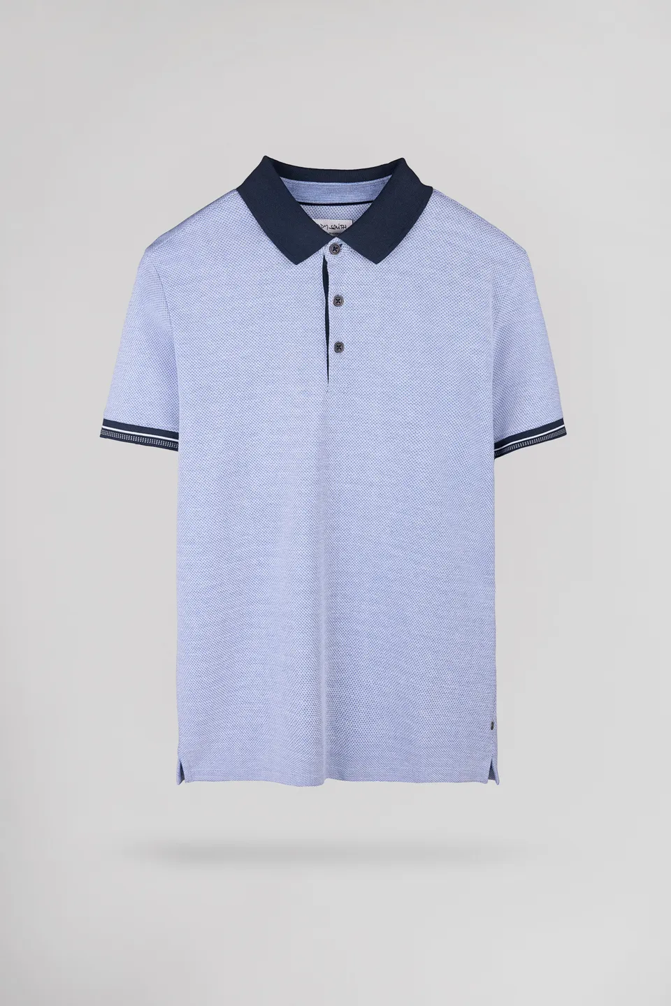 Teddy Smith P-Goldwin MC polo bleu pastel jacquard
