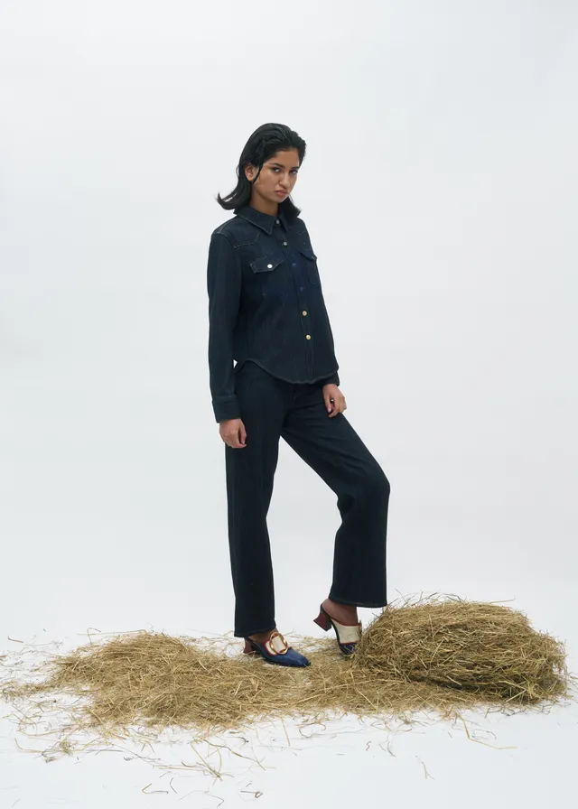 Labdip Drift Dark Blue chemise denim ajustée