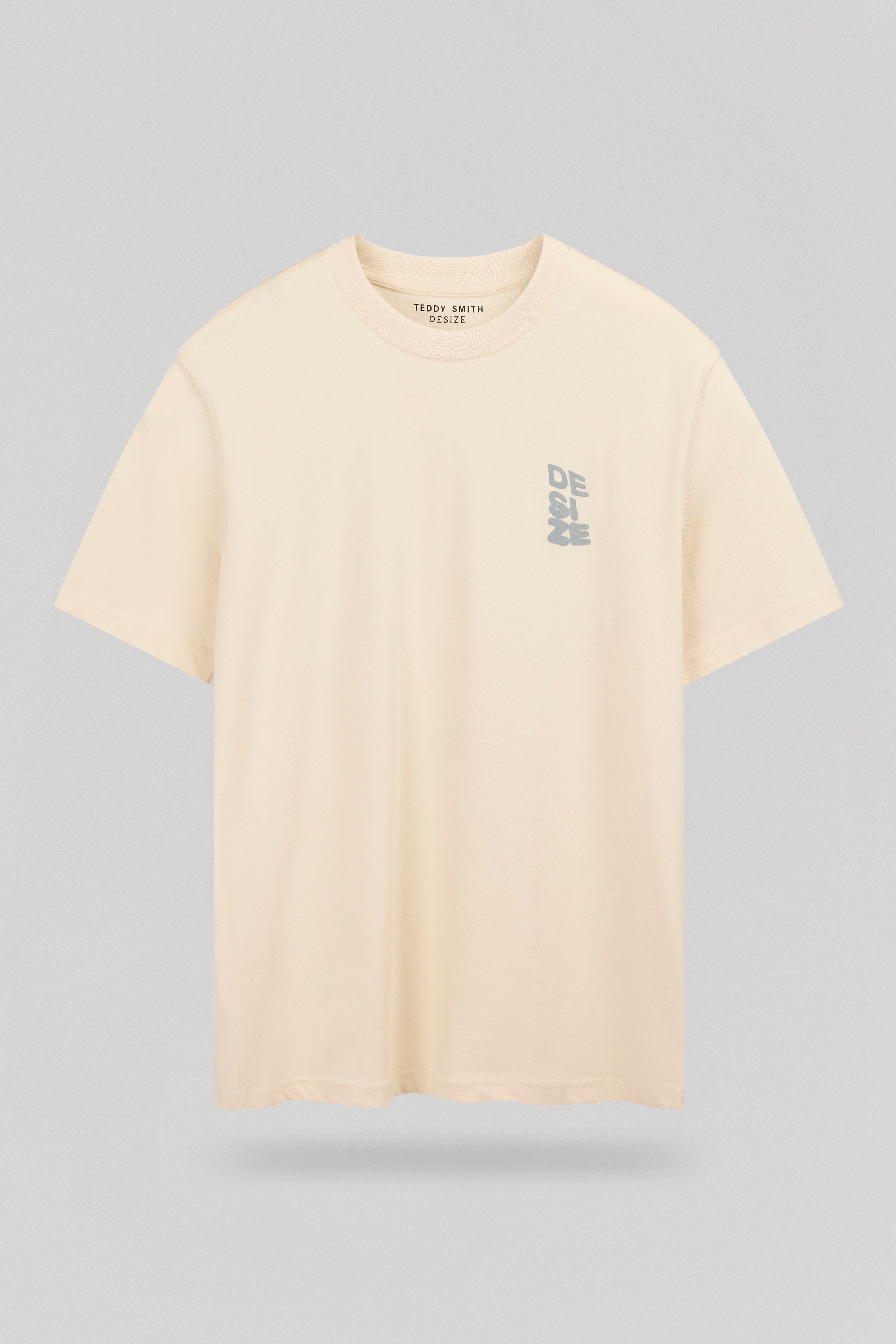Teddy Smith T-Wall MC t-shirt homme cream ample coton
