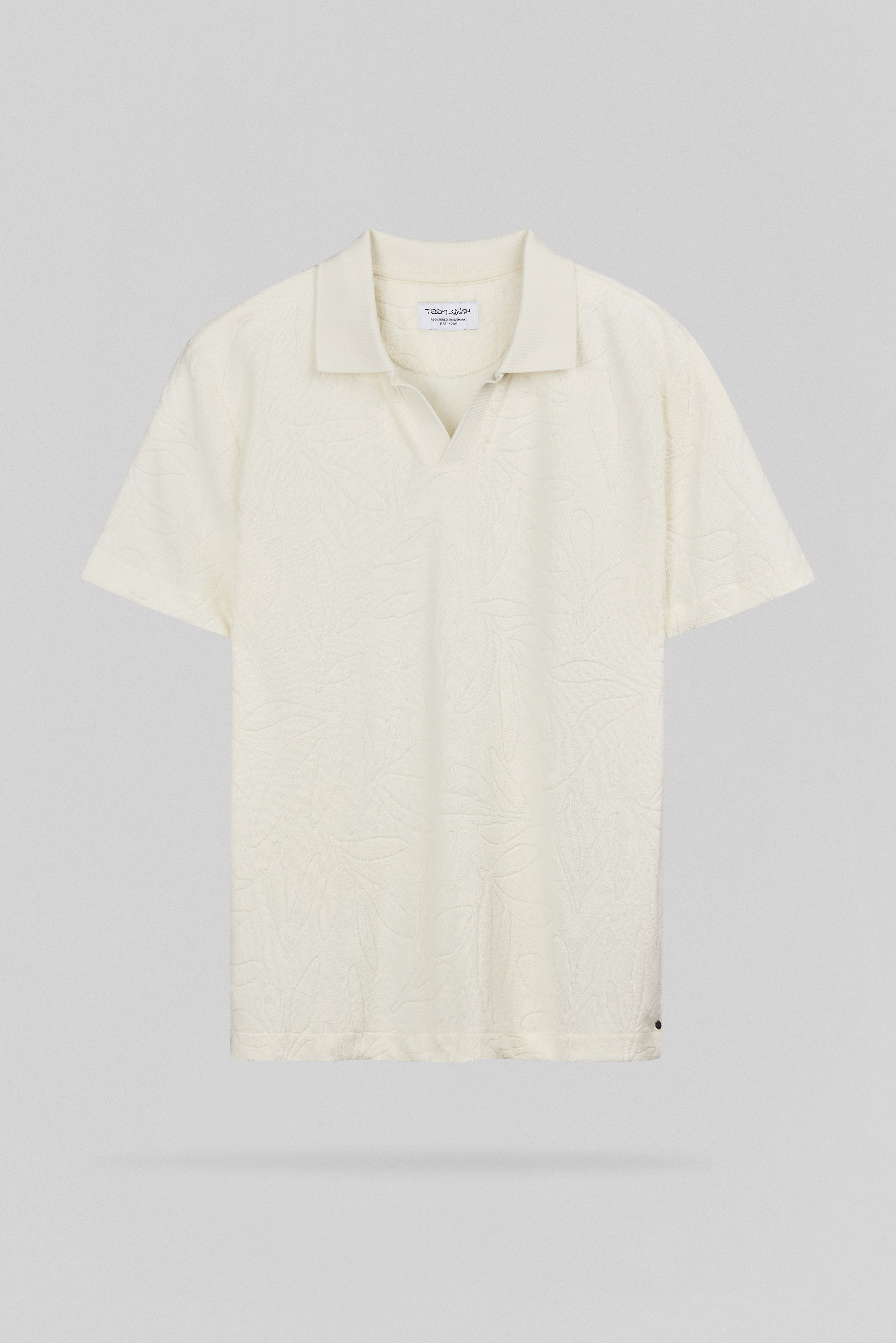 Teddy Smith P-Boban MC polo éponge blanc cassé homme