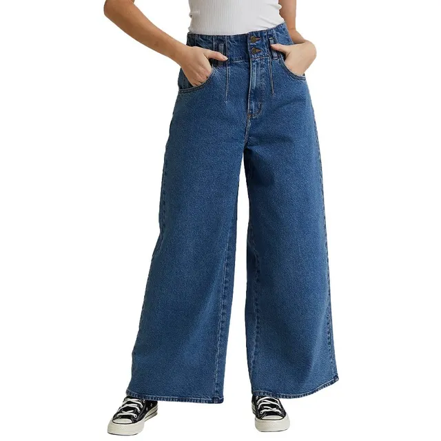 Lee Pleated Straight Leg jean femme taille haute Tencel