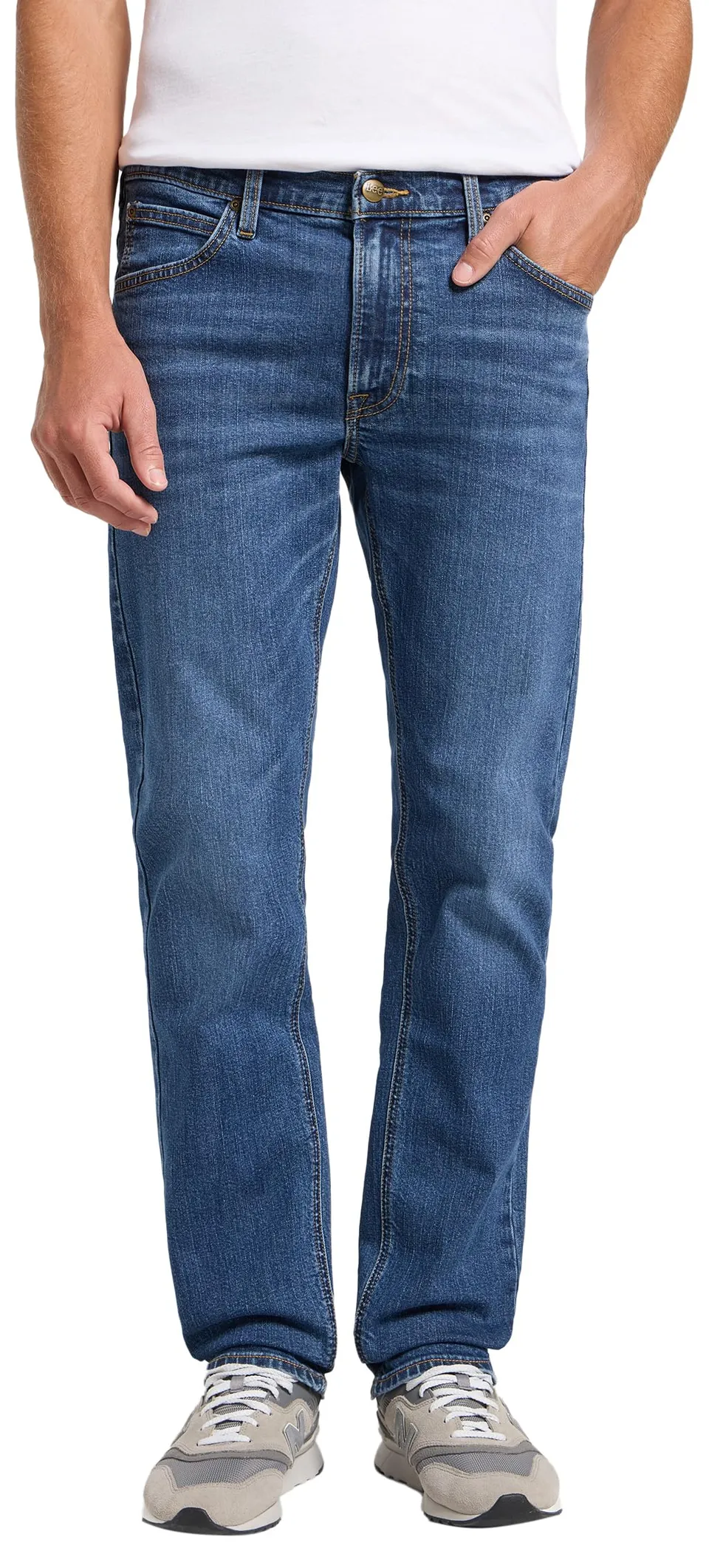 Lee Daren Zip Fly jean homme droit Indigo Sight taille basse