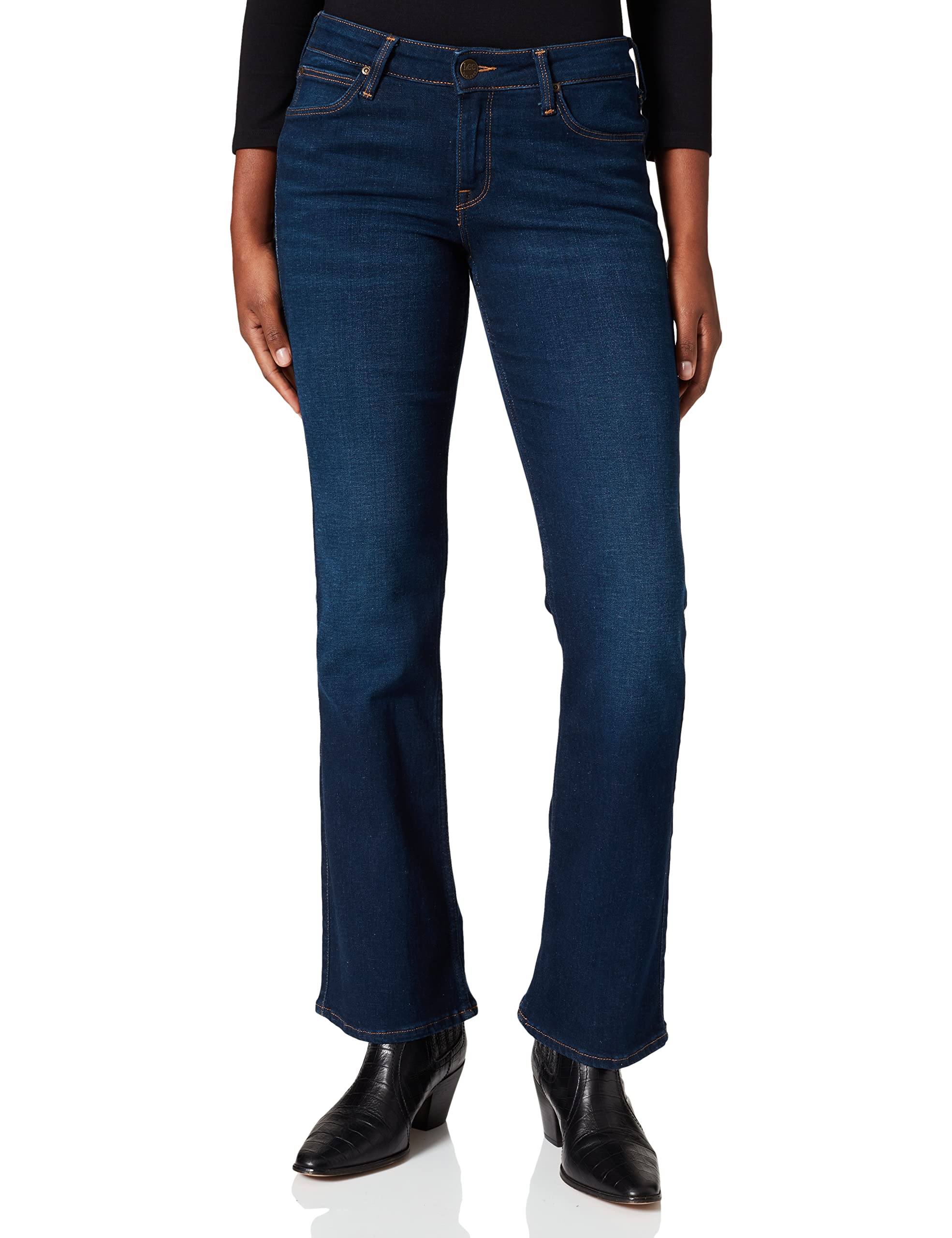 Lee Hoxie jean femme boyfriend noir taille haute