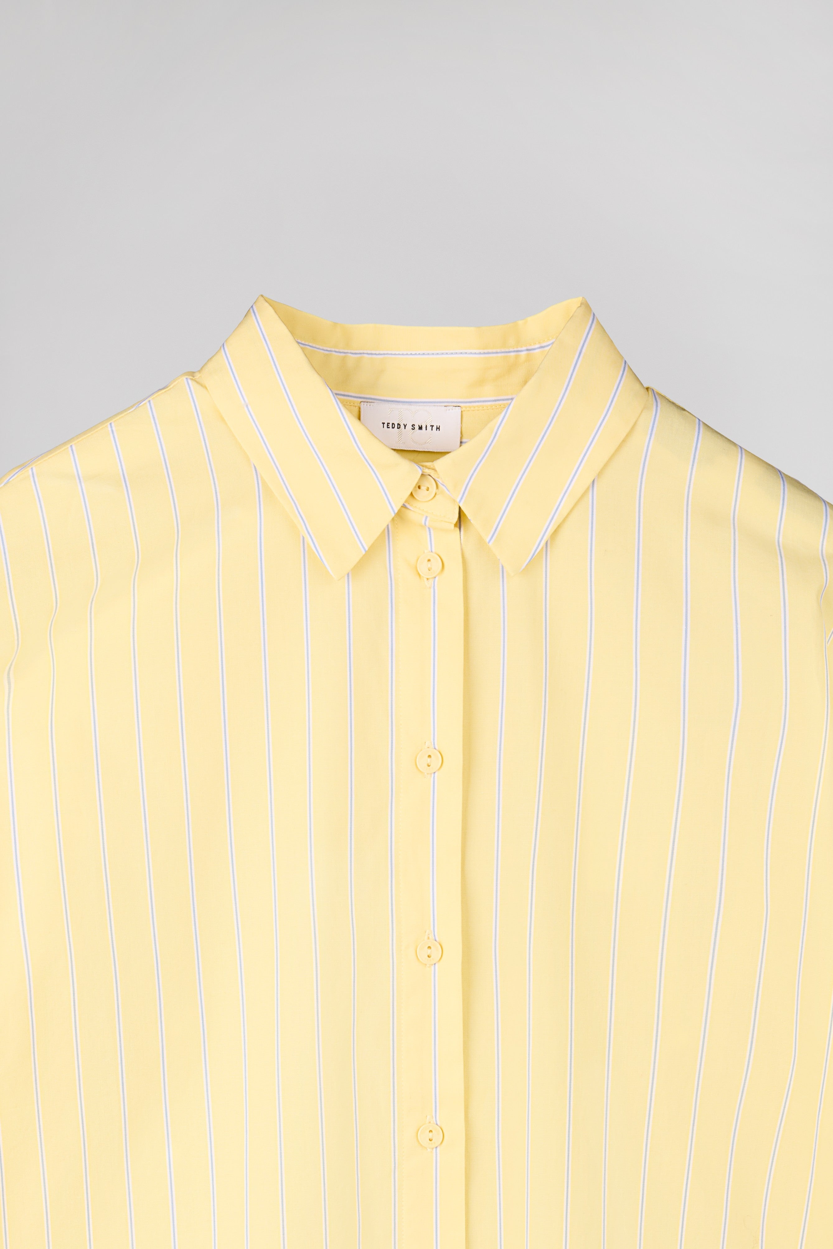 Teddy Smith C-CHARLINA chemise jaune citron rayée oversize