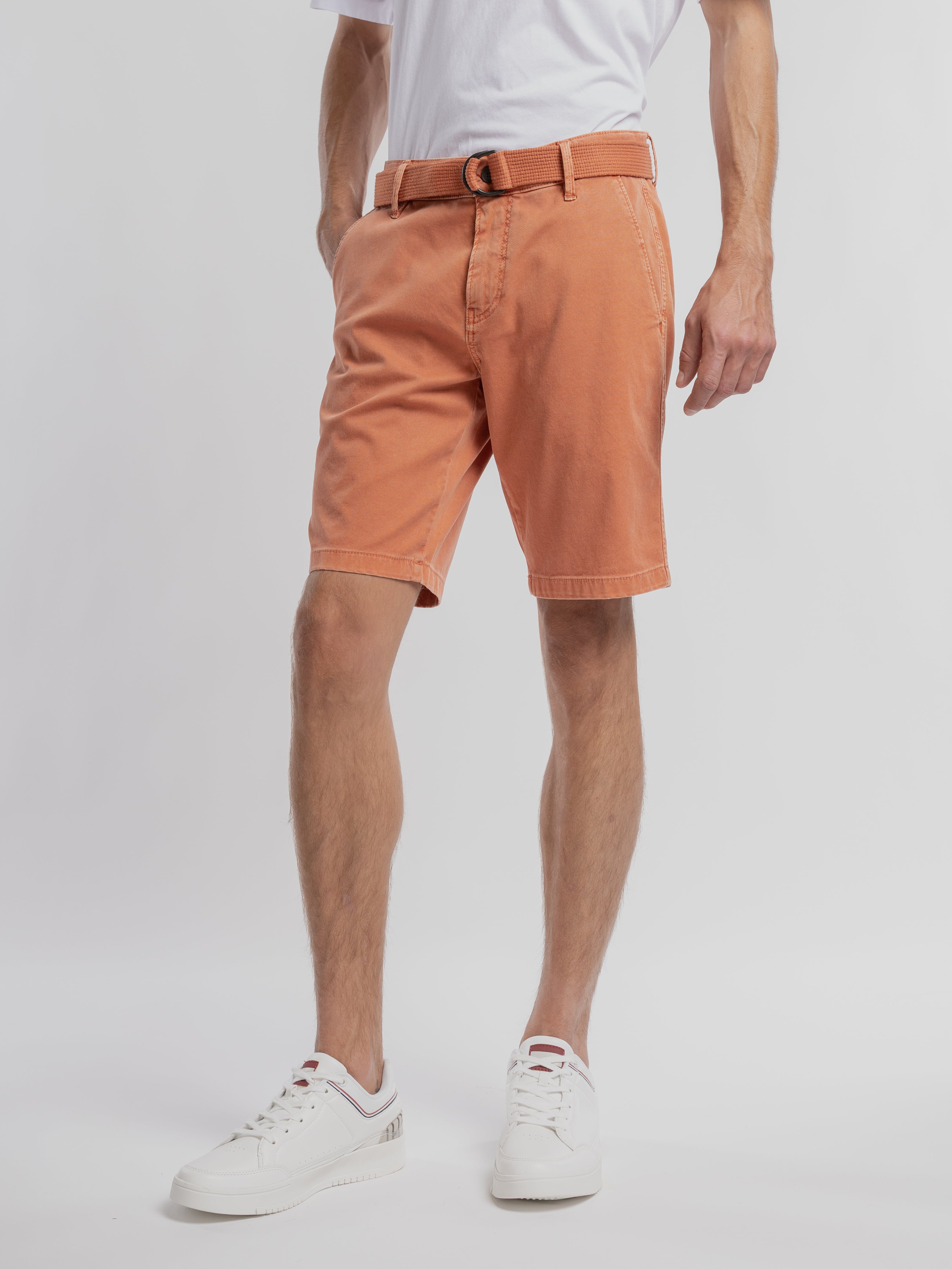 Teddy Smith Staton Chino short nordic red ceinture amovible