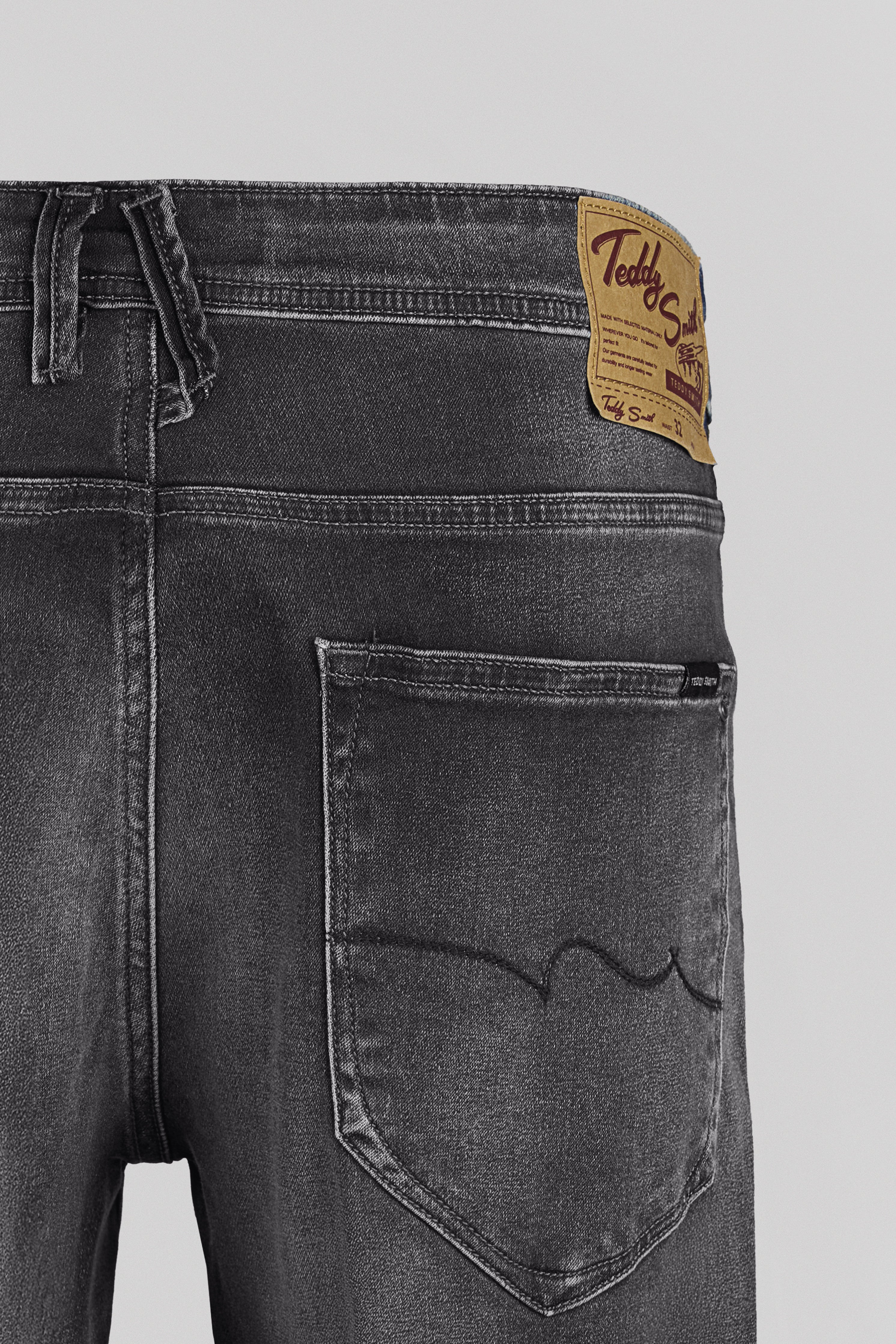 Teddy Smith Scotty 3 Reg bermuda denim gris foncé homme