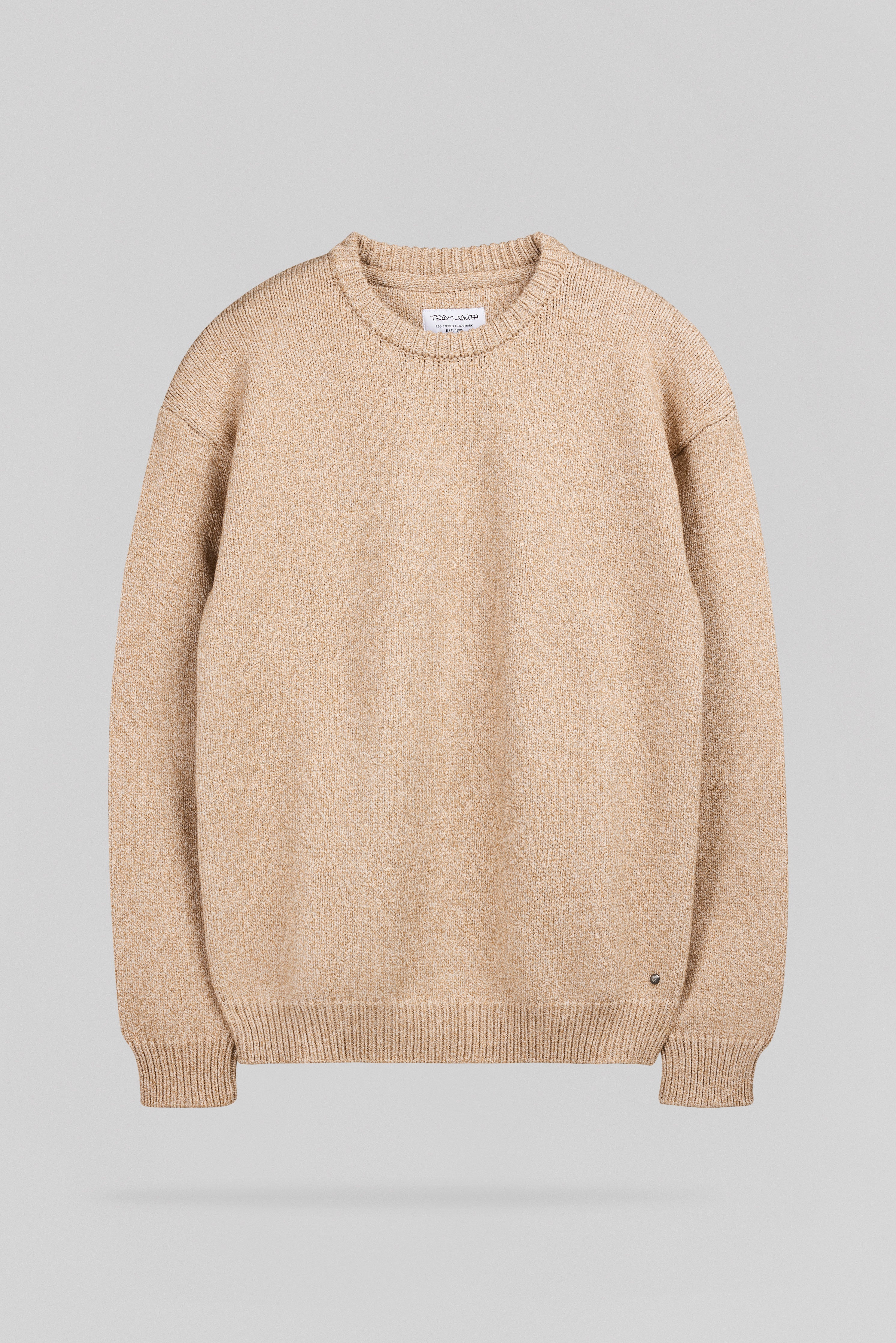 Teddy Smith P-Loic pull beige col rond chiné