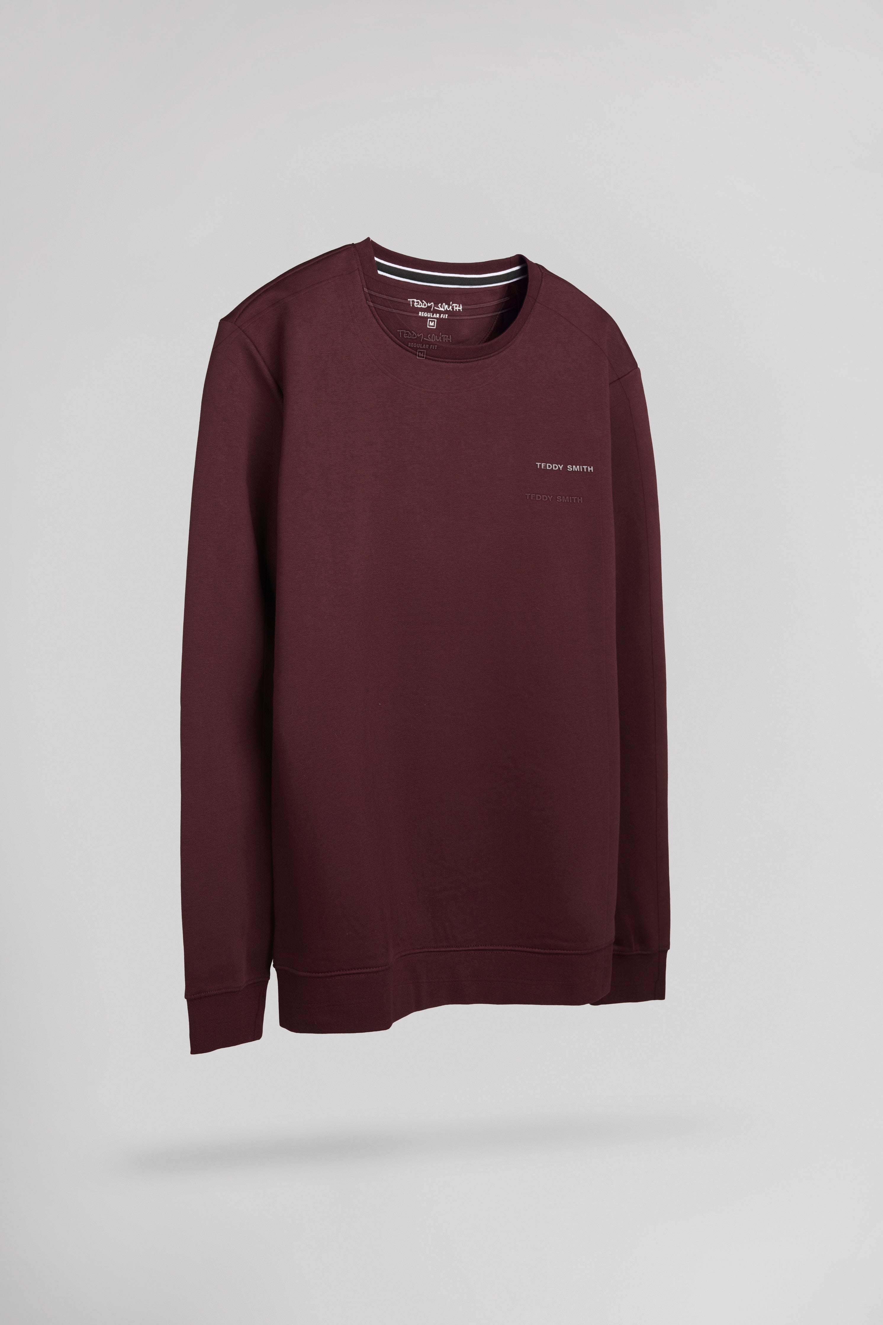 Teddy Smith S-Nark RC sweat col rond bordeaux molleton