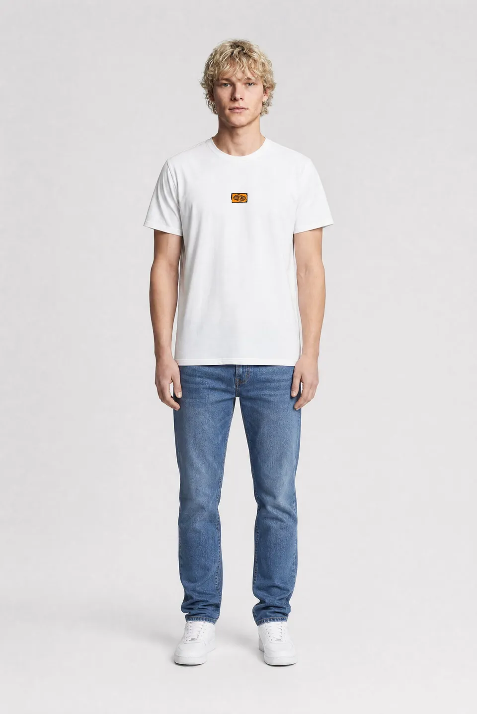 TEDDY SMITH T-BEAR MC t-shirt blanc cassé coton