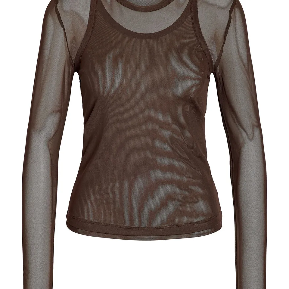 Noisy May top mesh manches longues double couche