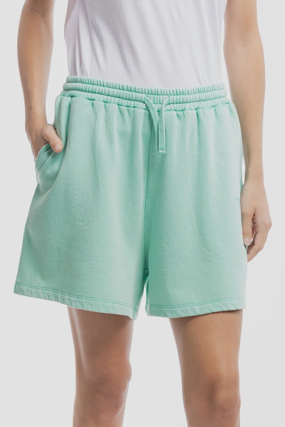 Teddy Smith S-Vito Vert Menthe short femme molleton