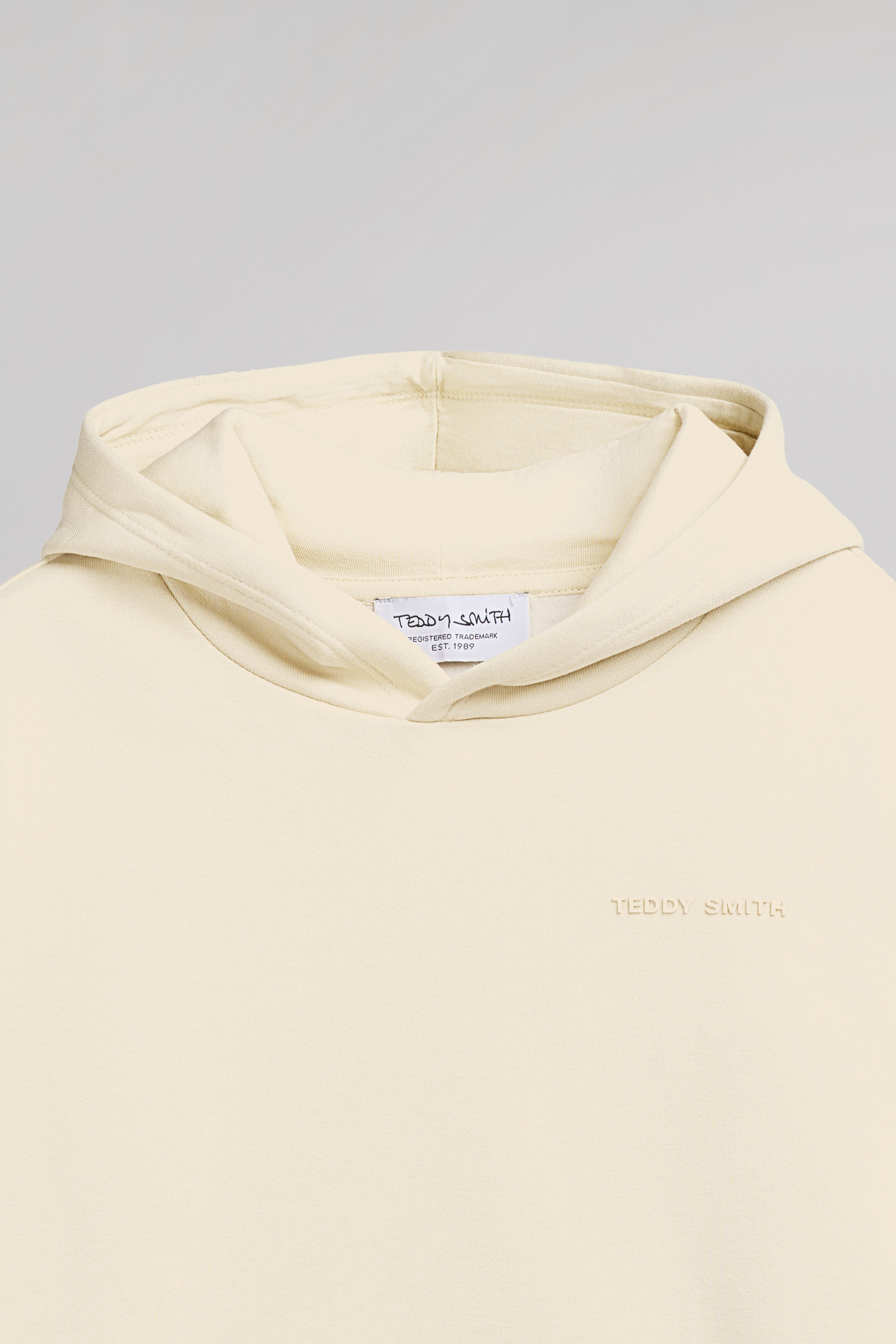 Teddy Smith S-Nark Hoody JR sweat capuche écru coton