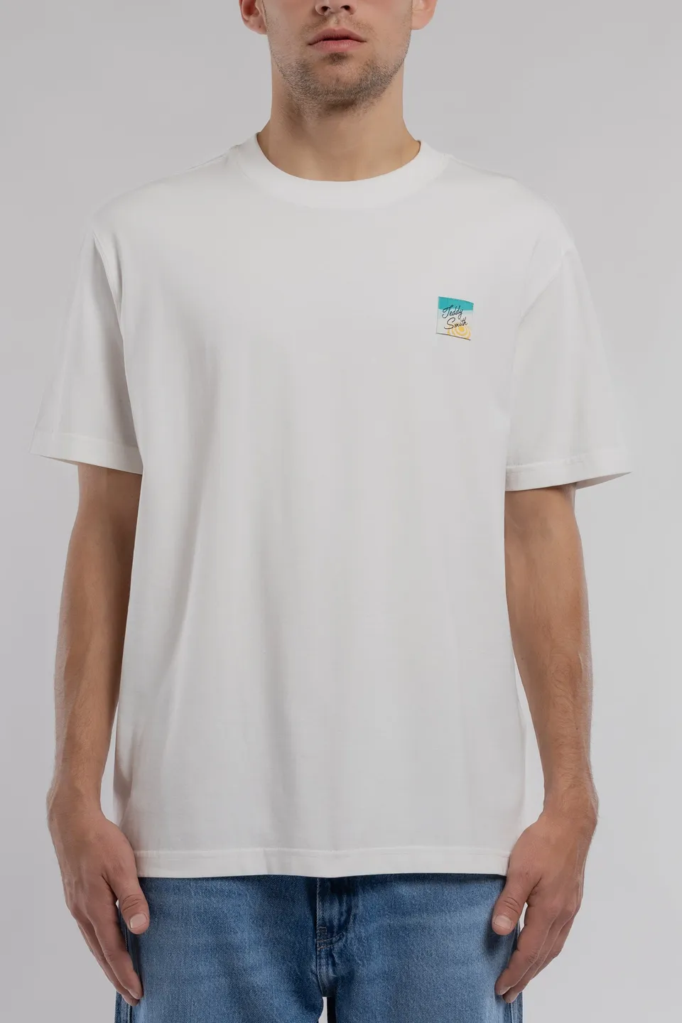 Teddy Smith T-Edric MC Middle White t-shirt ample col rond