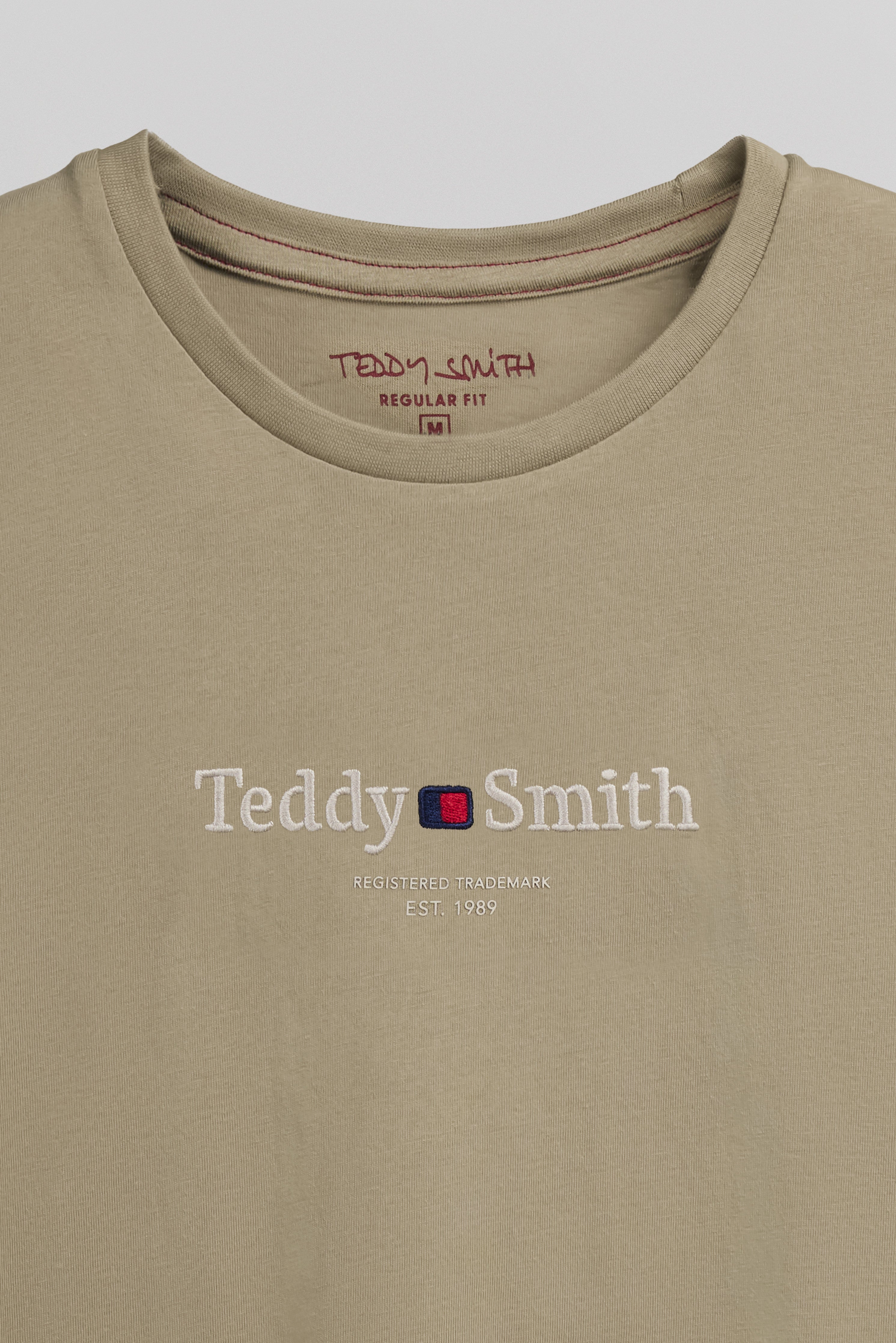 Teddy Smith T-Jim MC Wolf t-shirt beige coton