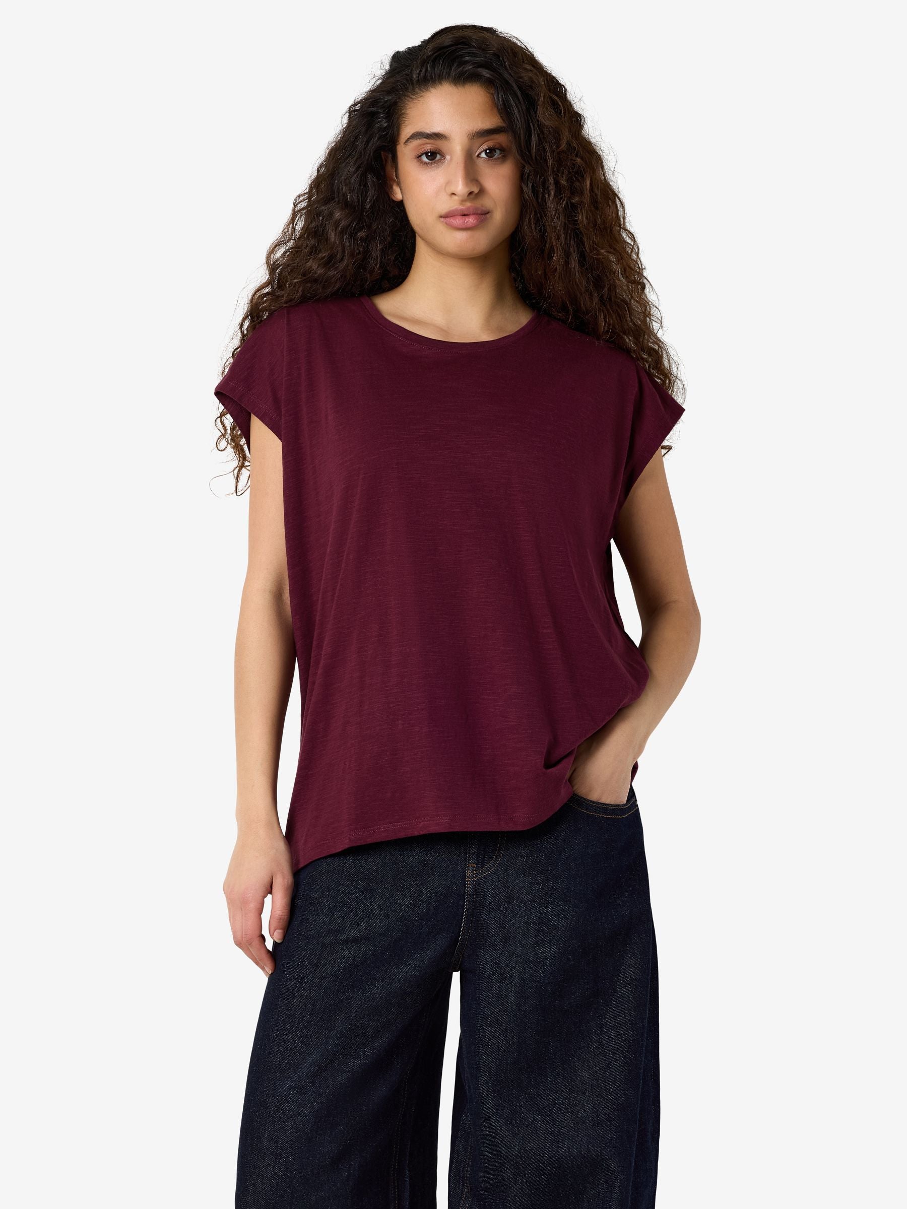 Noisy May Mathilde t-shirt oversize coton bio long