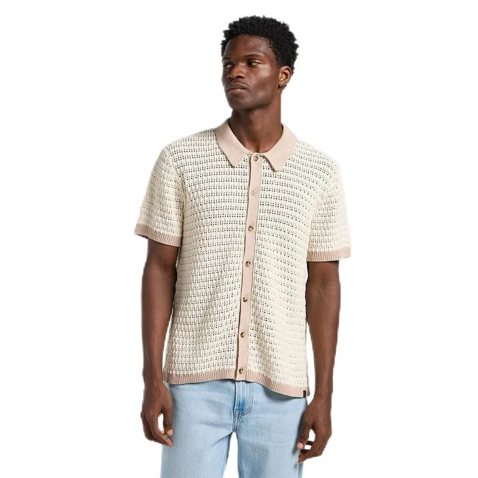 Lee SS Button Up Sweater Polo polo homme soy bean taille L