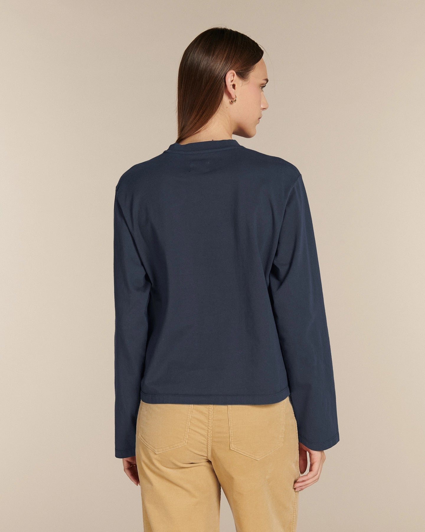 Labdip Cary Navy t-shirt manches longues coton