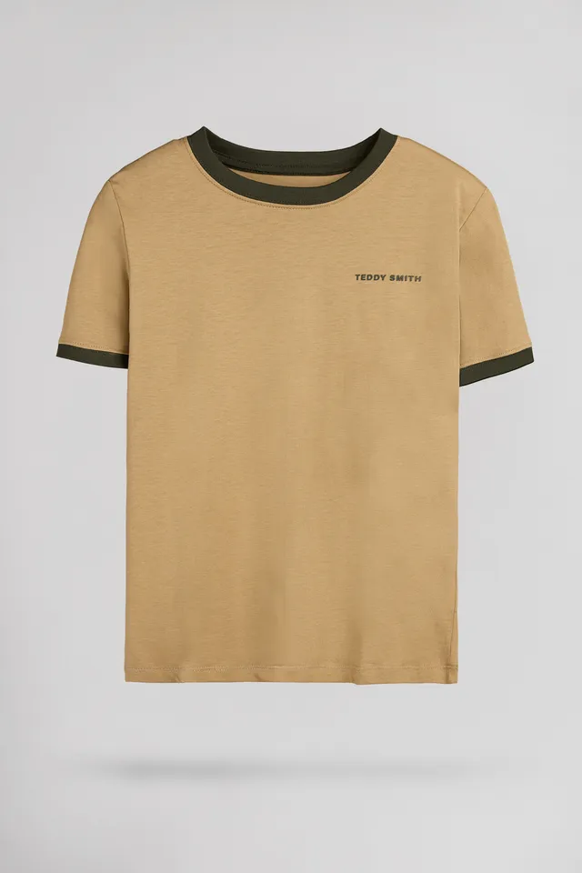 Teddy Smith The Tee 2 R MC JR t-shirt coton beige garçon